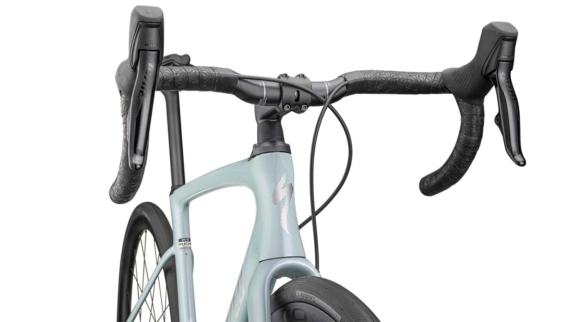 Specialized Roubaix SL8 Expert - SRAM Rival eTAP AXS - Gloss Sea Foam / Violet / Pearl