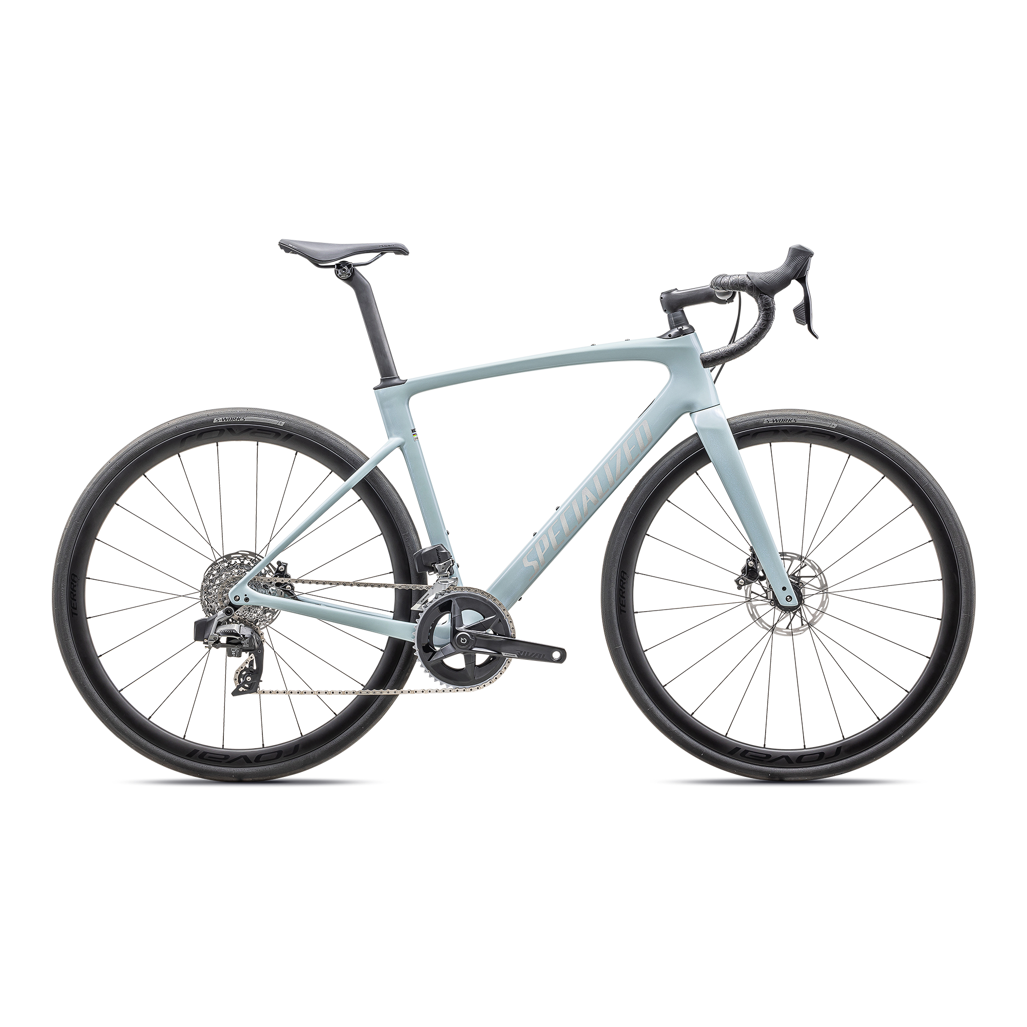 Specialized Roubaix SL8 Expert - SRAM Rival eTAP AXS - Gloss Sea Foam / Violet / Pearl