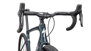 Specialized Roubaix SL8 Comp - Shimano 105 Di2 - Gloss Lagoon Tint Over Carbon / Morning Mist