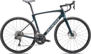 Specialized Roubaix SL8 Comp - Shimano 105 Di2 - Gloss Lagoon Tint Over Carbon / Morning Mist