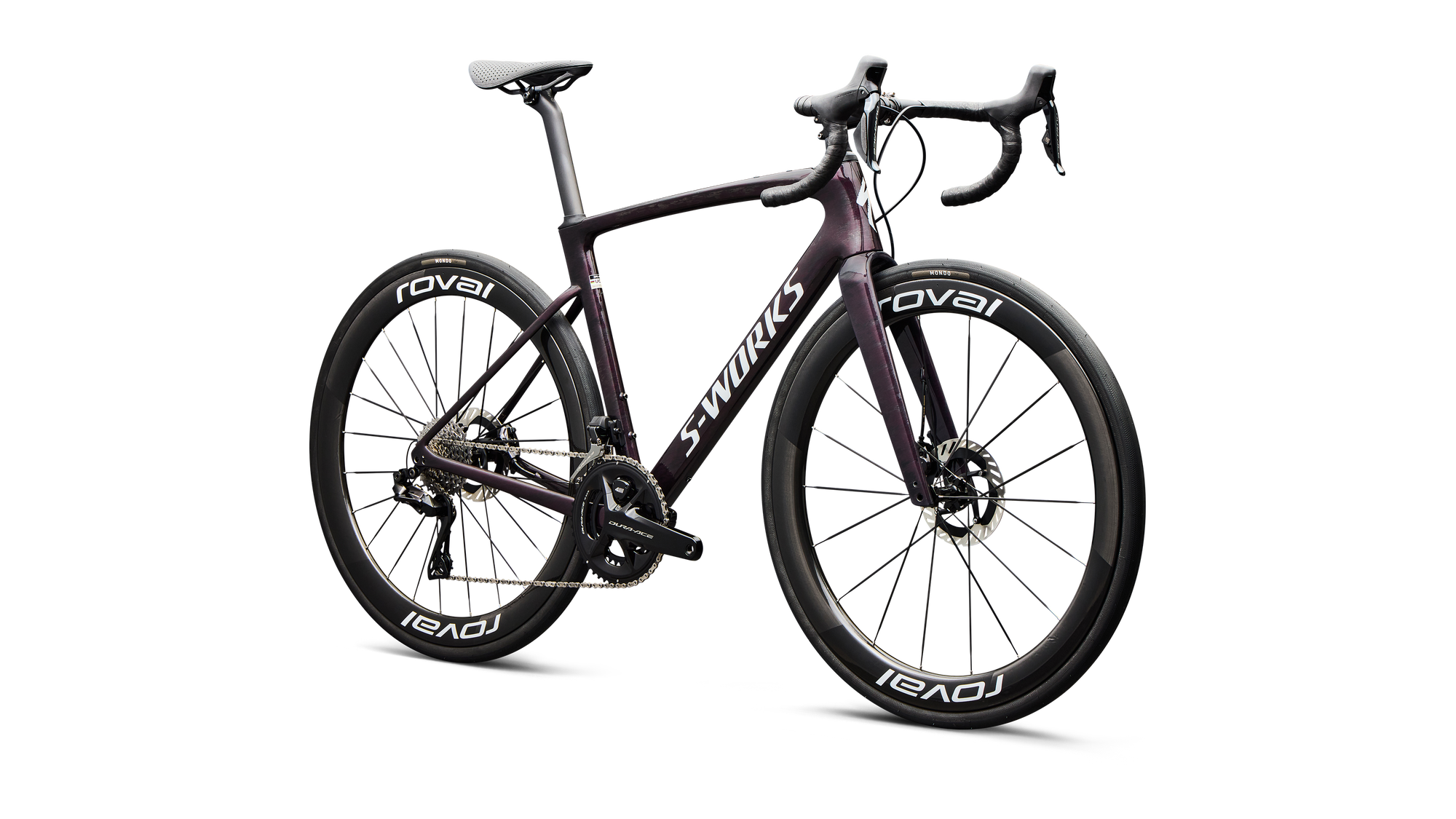 Specialized S-Works Roubaix SL8 - Shimano Dura-Ace Di2 - Gloss Carbon/Multi-Color Directional Brush/White