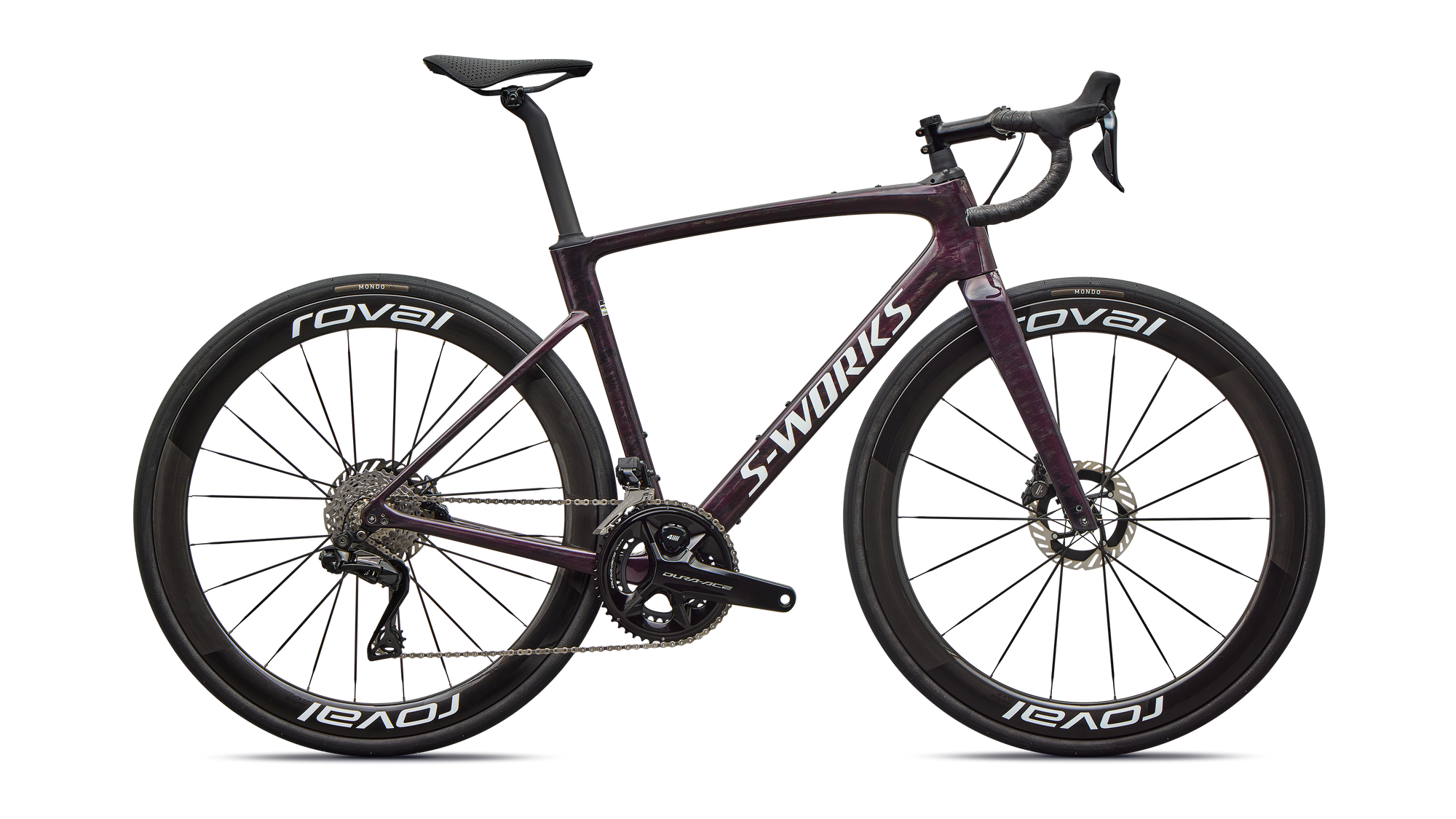 Specialized S-Works Roubaix SL8 - Shimano Dura-Ace Di2 - Gloss Carbon/Multi-Color Directional Brush/White
