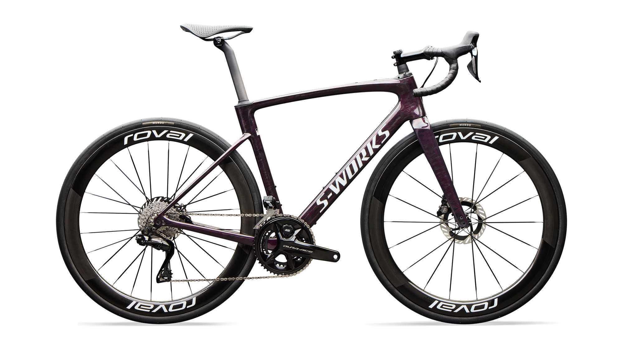 Specialized S-Works Roubaix SL8 - Shimano Dura-Ace Di2 - Gloss Carbon/Multi-Color Directional Brush/White