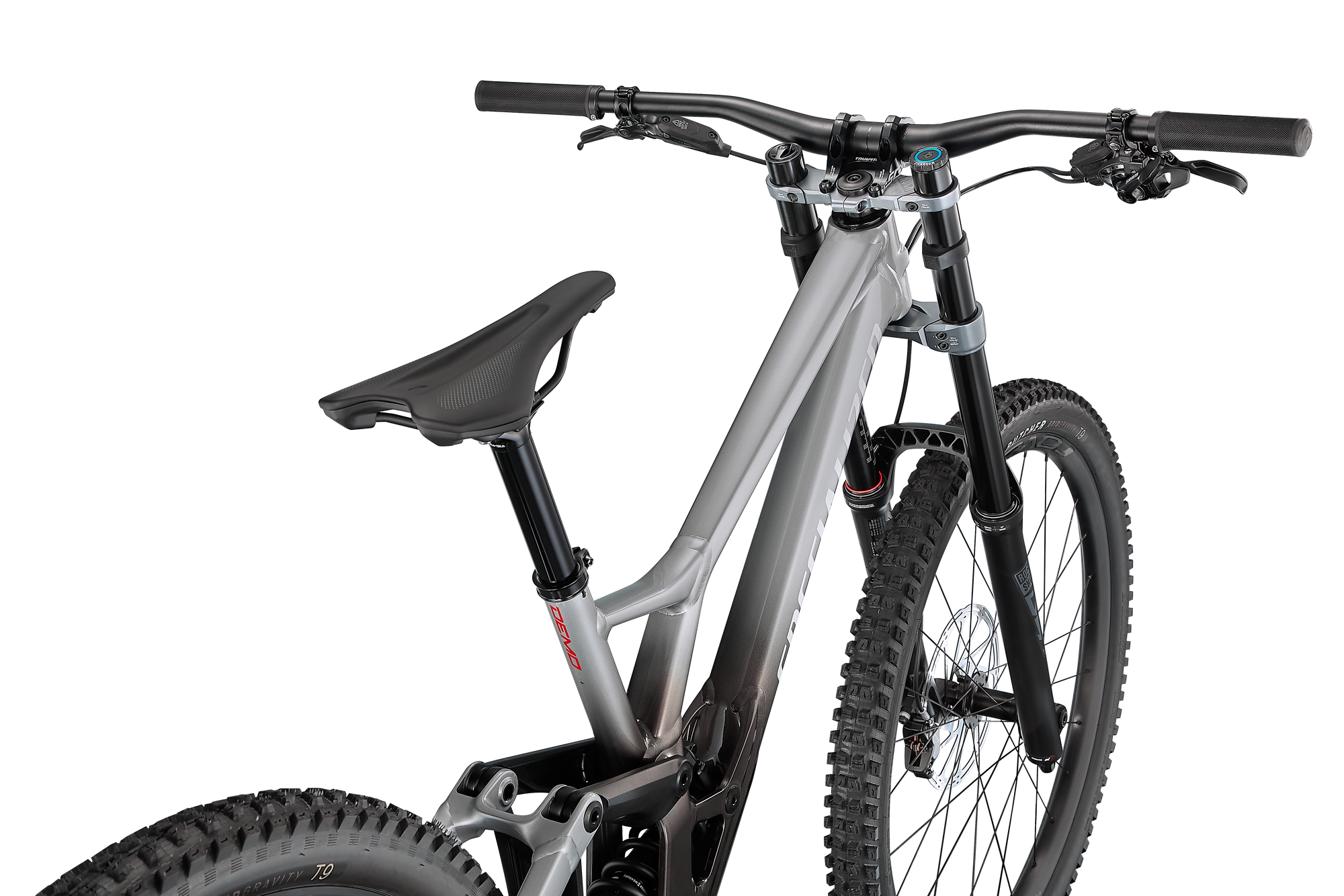 Specialized Demo Expert - Gloss Silver Dust / Charcoal Tint Gravity Fade / White W/ Red Ghost Pearl / Flo Red