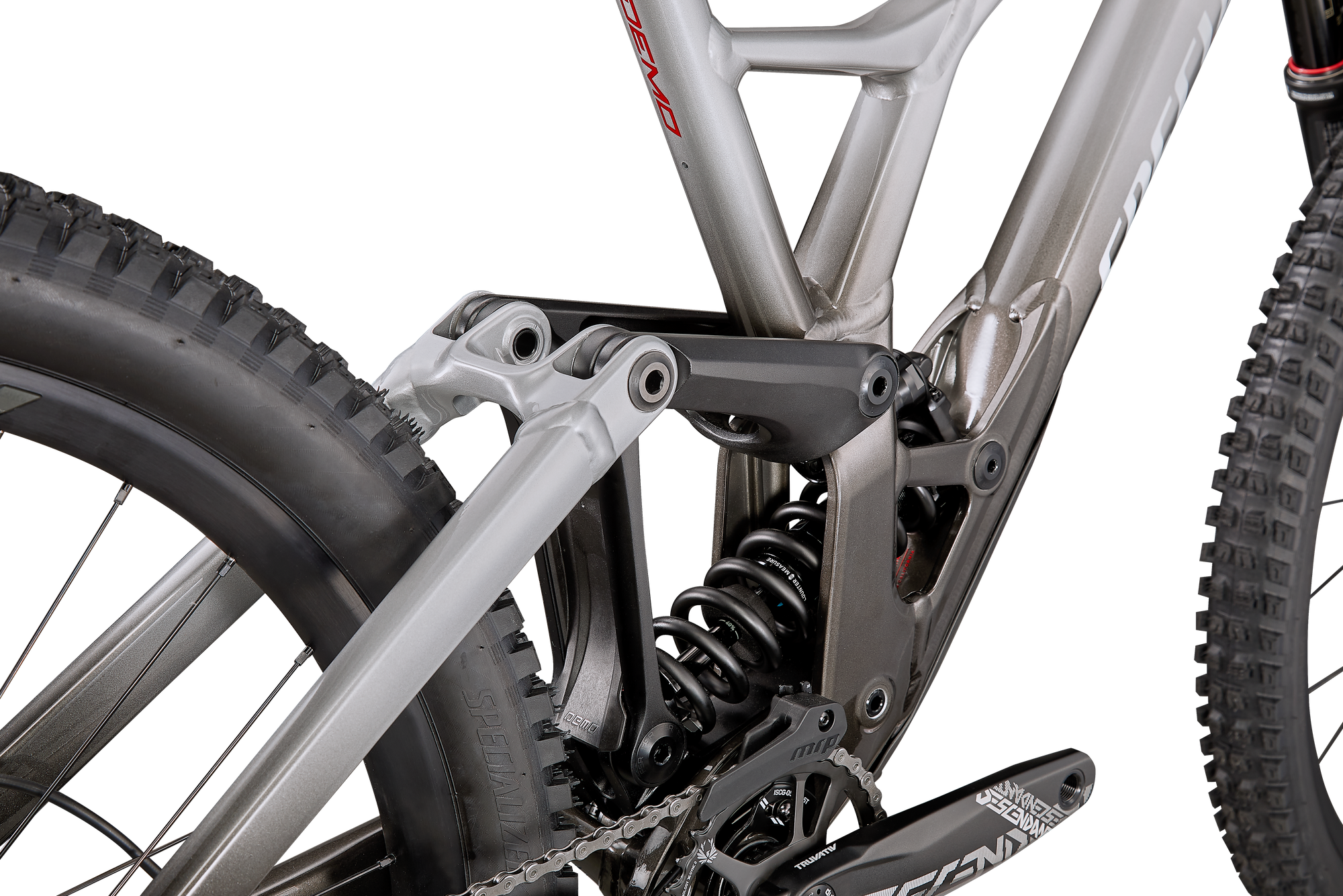 Specialized Demo Expert - Gloss Silver Dust / Charcoal Tint Gravity Fade / White W/ Red Ghost Pearl / Flo Red