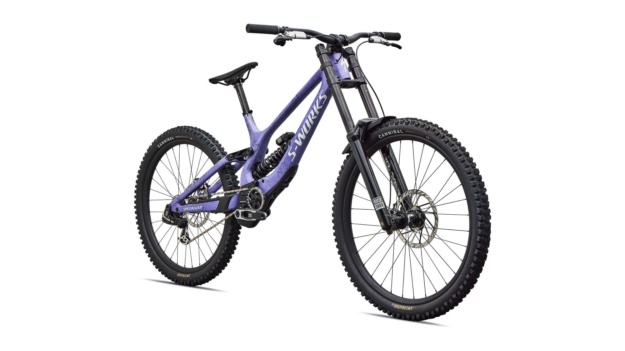 Specialized S-Works Demo 11 - Satin / Powder Indigo Tint / Black Tint Carbon / White