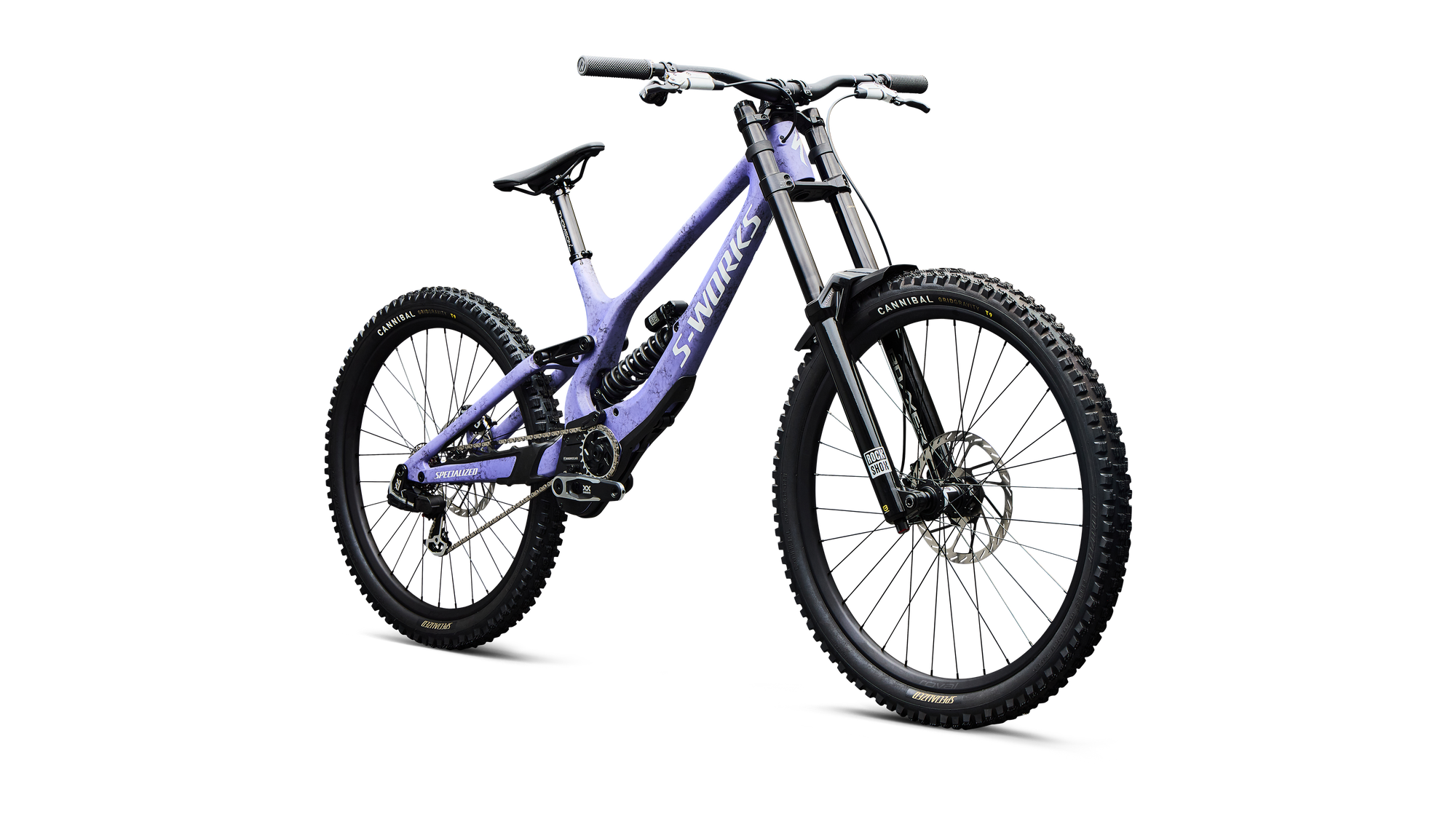 Specialized S-Works Demo 11 - Satin / Powder Indigo Tint / Black Tint Carbon / White