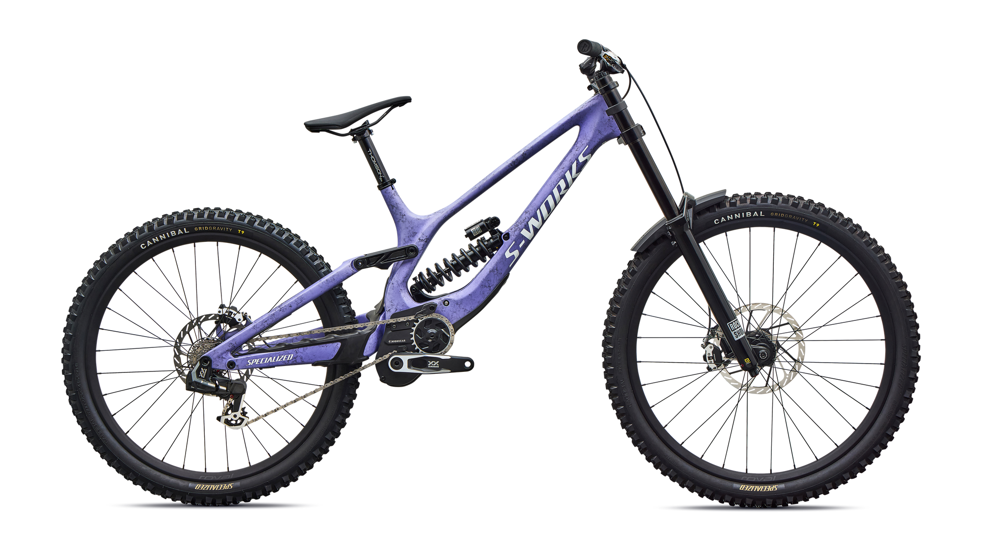 Specialized S-Works Demo 11 - Satin / Powder Indigo Tint / Black Tint Carbon / White
