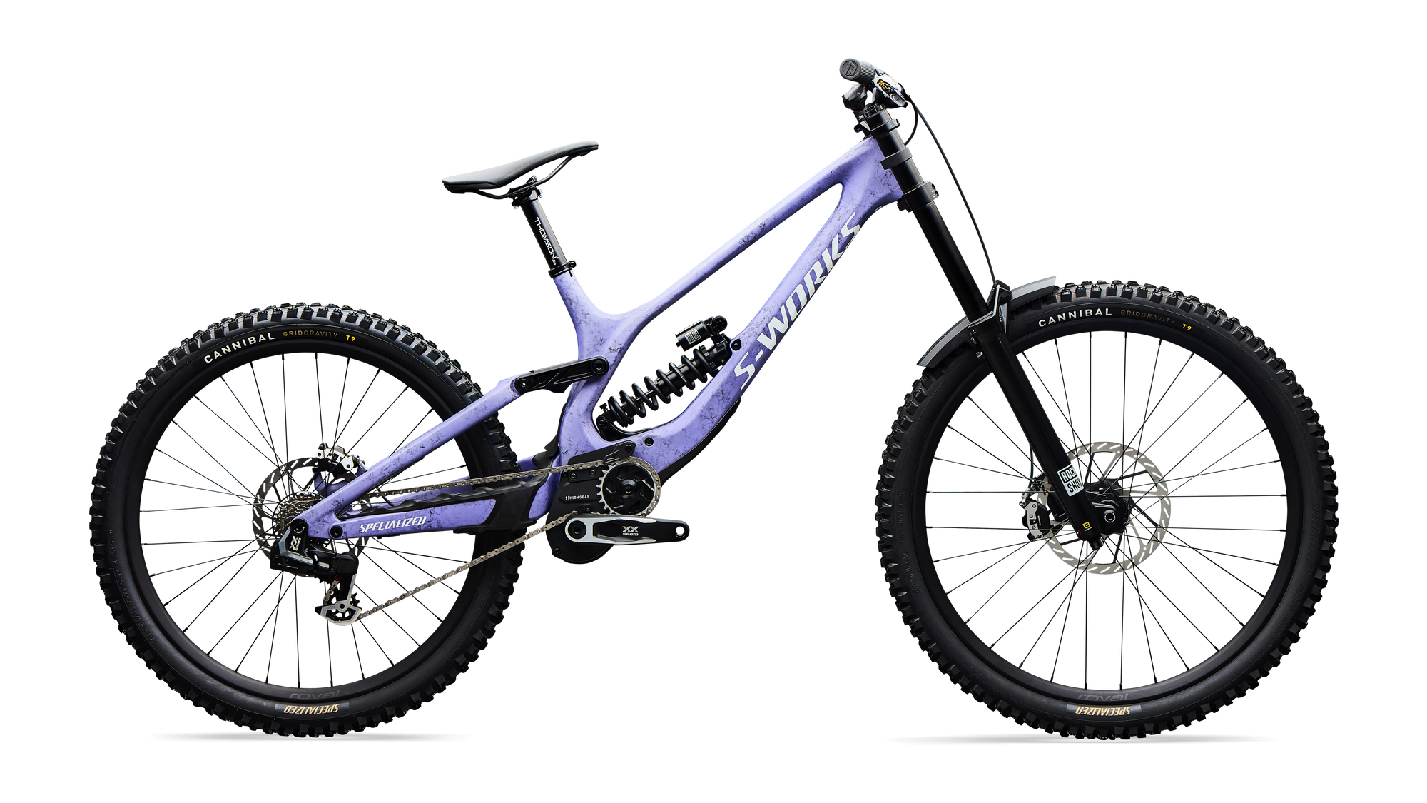 Specialized S-Works Demo 11 - Satin / Powder Indigo Tint / Black Tint Carbon / White