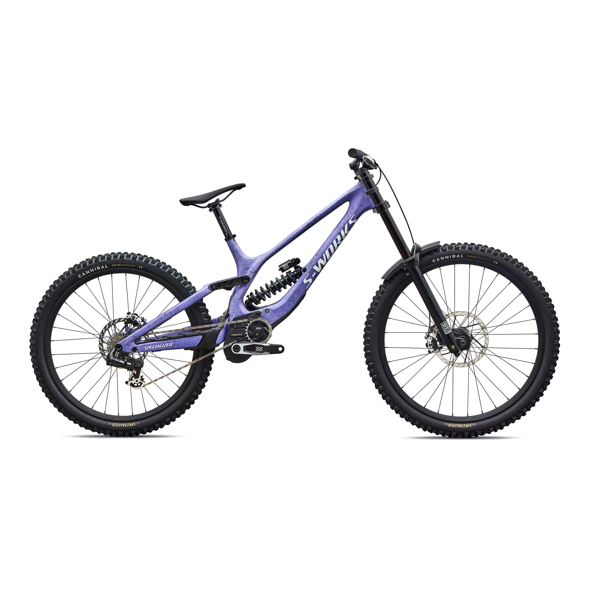Specialized S-Works Demo 11 - Satin / Powder Indigo Tint / Black Tint Carbon / White