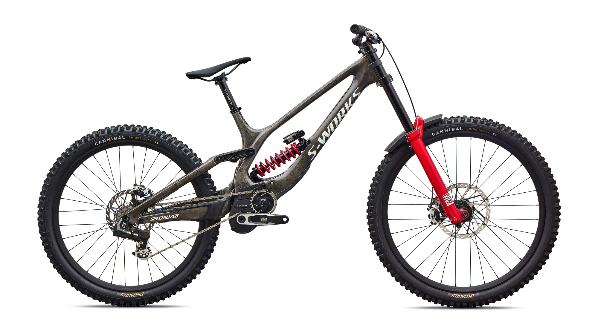Specialized S-Works Demo 11 - Gloss Charcoal / Dolomite Metallic / White