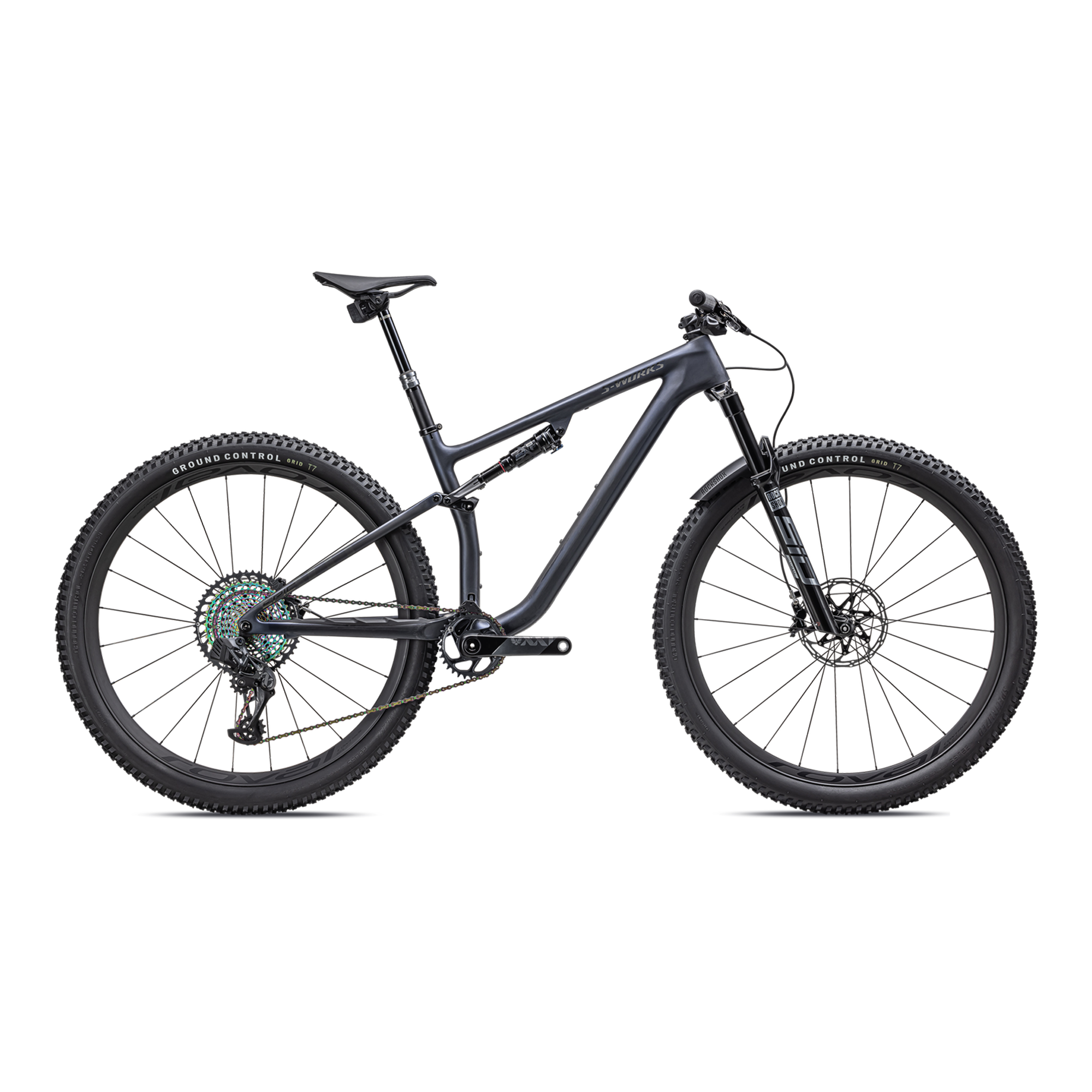 Specialized S-Works Epic EVO - SRAM XX1 AXS, RockShox Ultimate - Satin Blue Ghost Pearl/Black Chrome/Gold Ghost Pearl