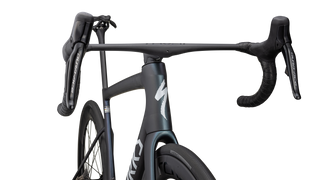 Specialized S-Works Tarmac SL8 - Shimano Dura-Ace Di2 - Satin Carbon / Viavi Cynan Blue / Viavi Silver-Blue Pearl Fade / Gloss Metallic White Silver