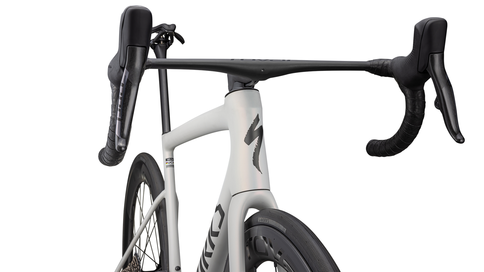 Specialized S-Works Tarmac SL8 - SRAM RED eTAP AXS - Satin Fog Tint / Green Ghost Pearl / Red Ghost Pearl Fade