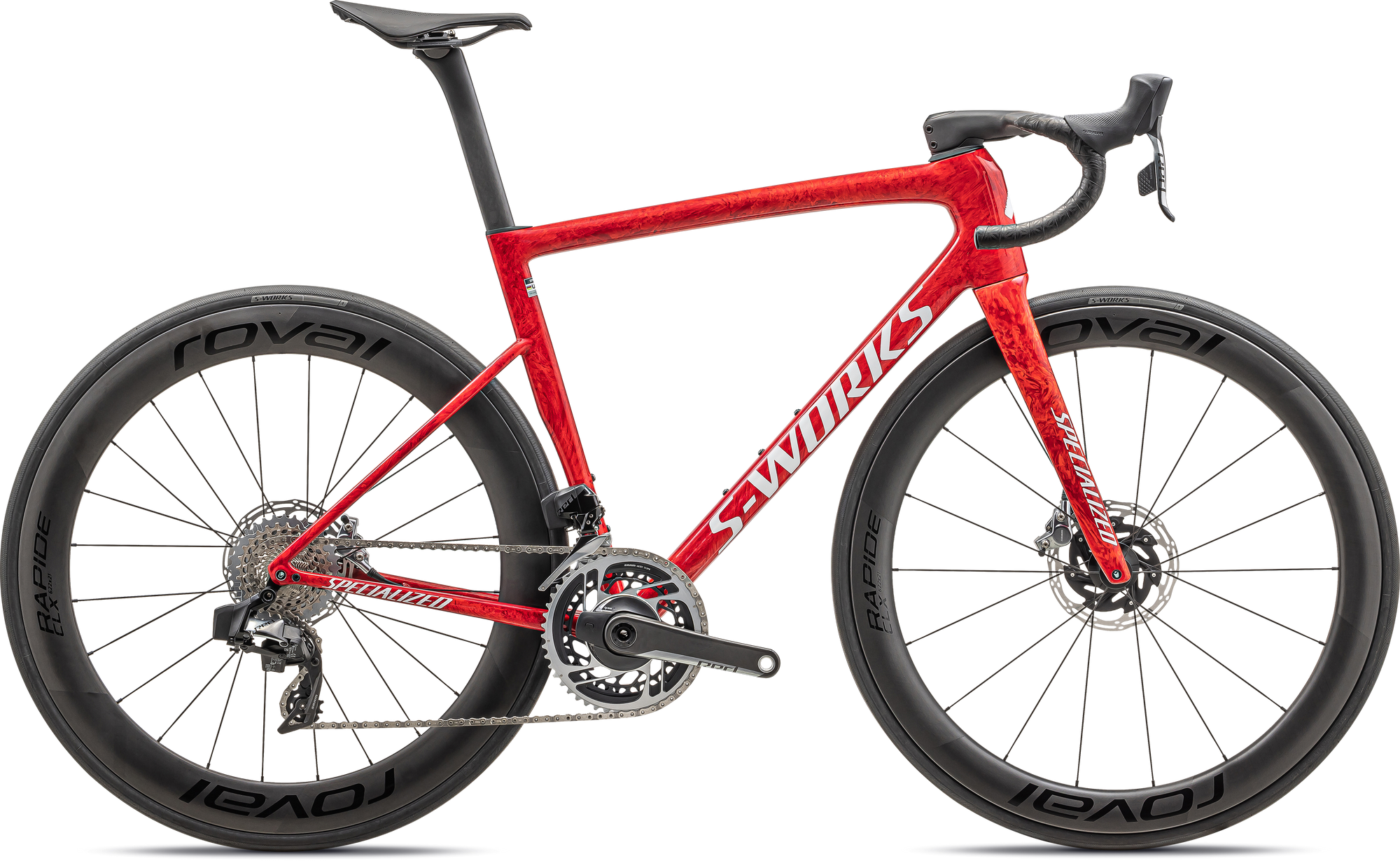 Specialized S-Works Tarmac SL8 - SRAM RED eTAP AXS - Gloss Red Sky / Fiery Red Strata / Satin White