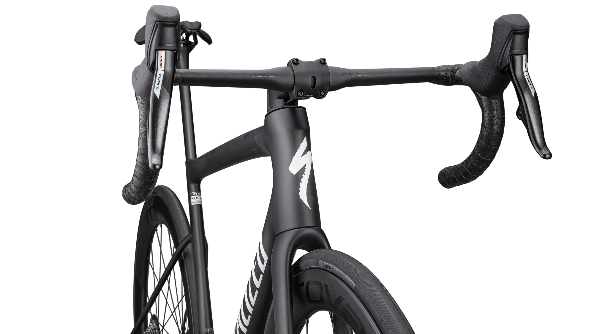 Specialized Tarmac SL8 Pro - SRAM Force eTAP AXS - Satin Carbon / Metallic White Silver