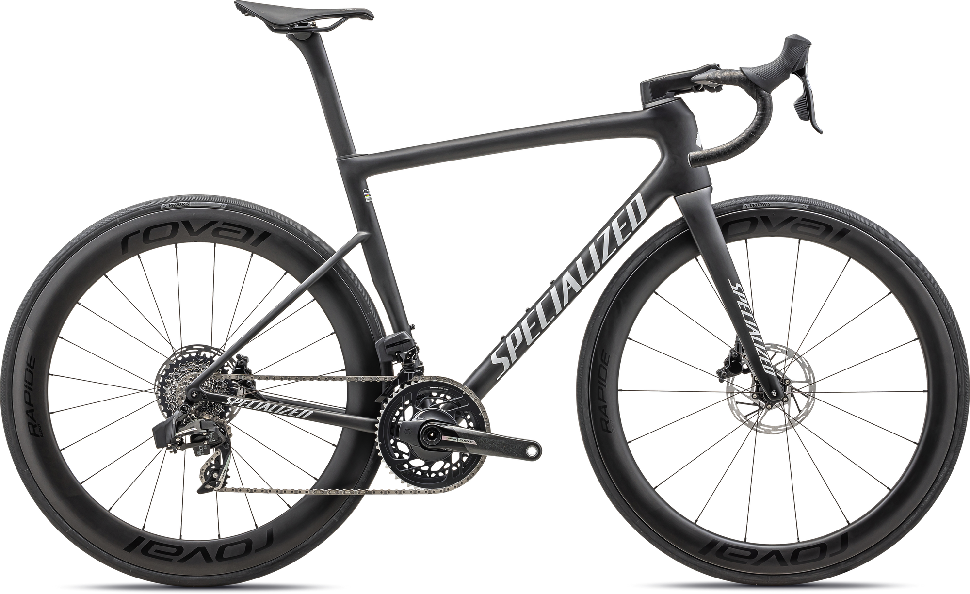 Specialized Tarmac SL8 Pro - SRAM Force eTAP AXS - Satin Carbon / Metallic White Silver