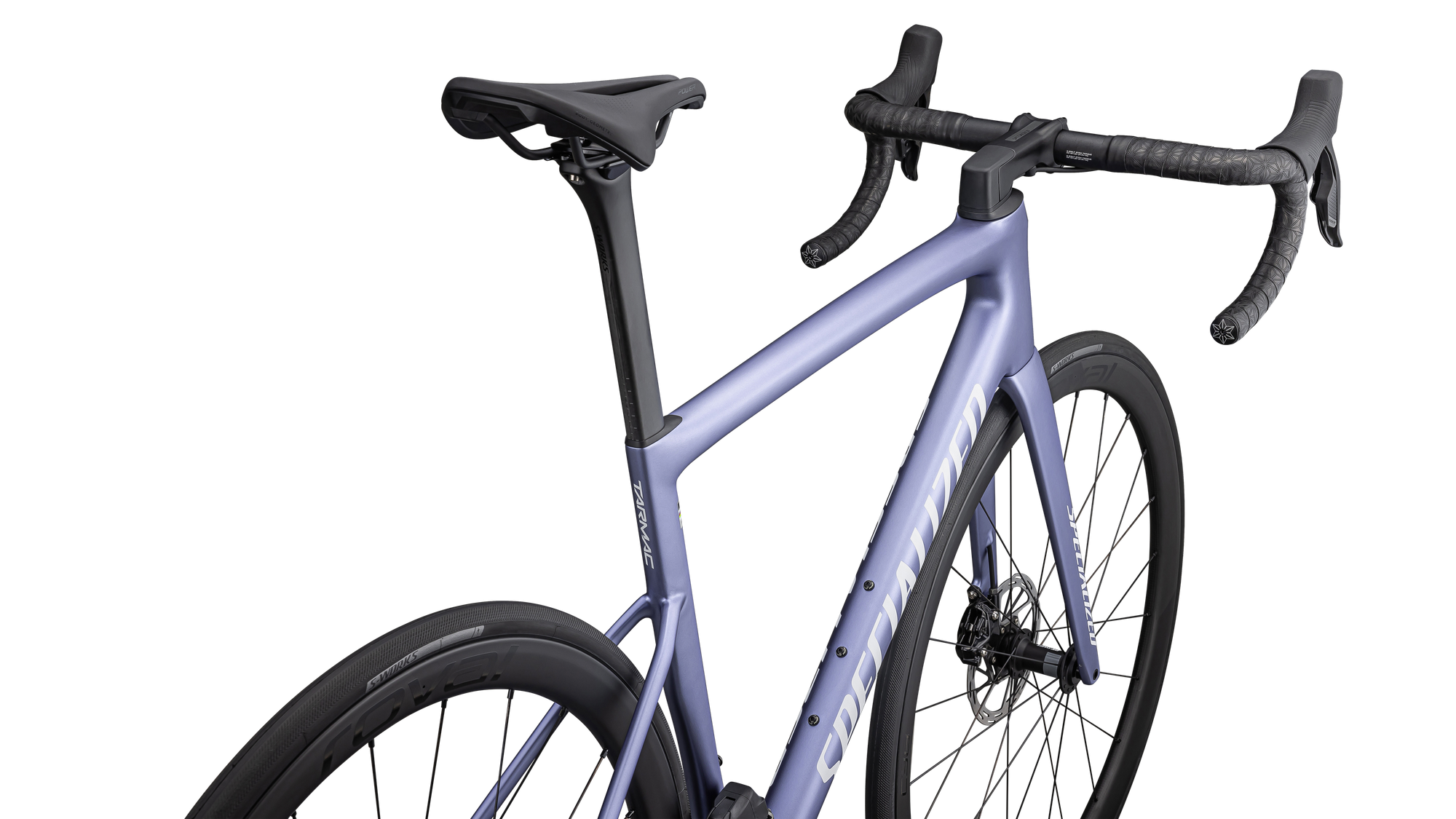 Specialized Tarmac SL8 Expert - SRAM Rival AXS - Satin Powder Indigo Tint Over Silver Dust / White
