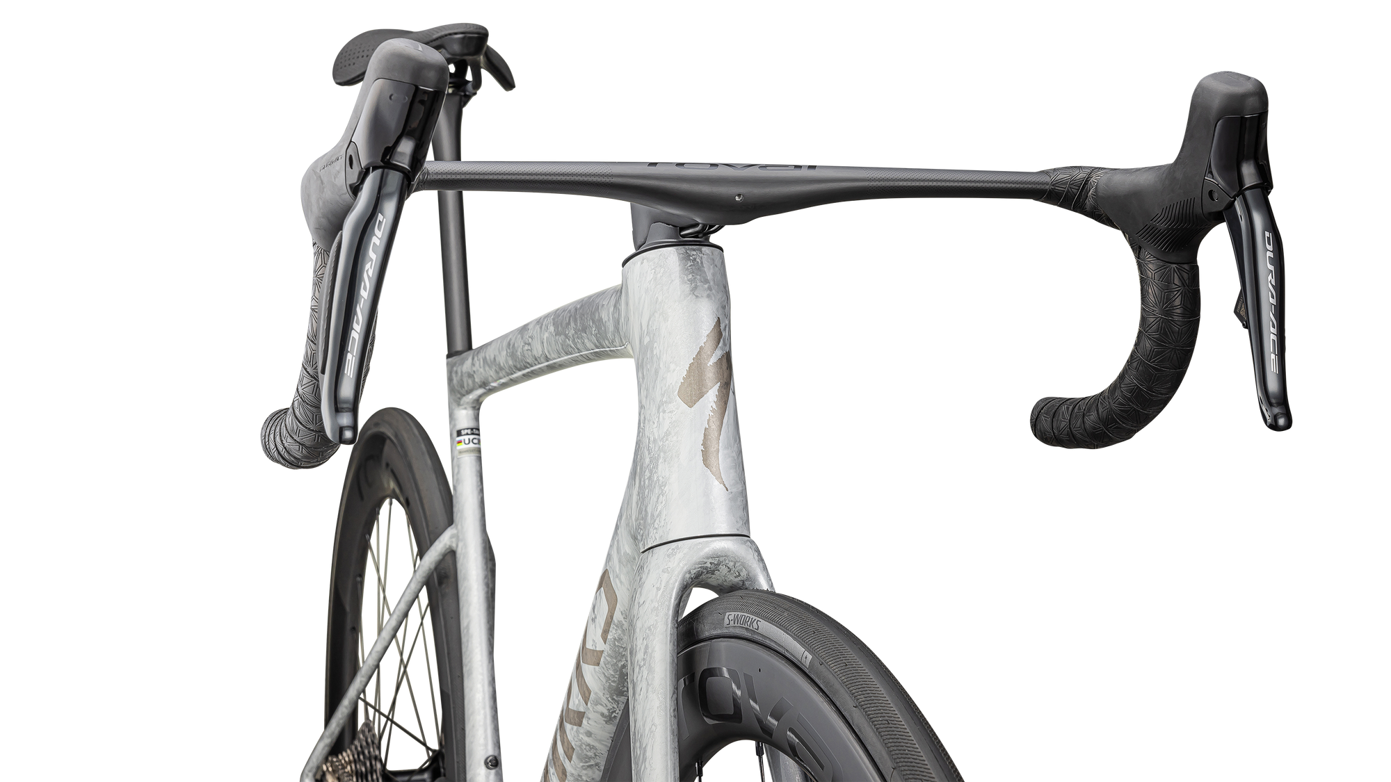 Specialized S-Works Tarmac SL8 - Shimano Dura-Ace Di2 - Gloss Dove Grey / Silver Dust Blurred Impasto / Black Pearl