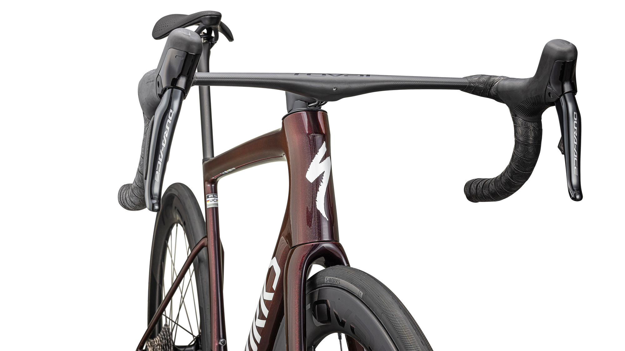 Specialized S-Works Tarmac SL8 - Shimano Dura-Ace Di2 - Gloss Solidity / Red To Black Pearl / Metallic White Silver