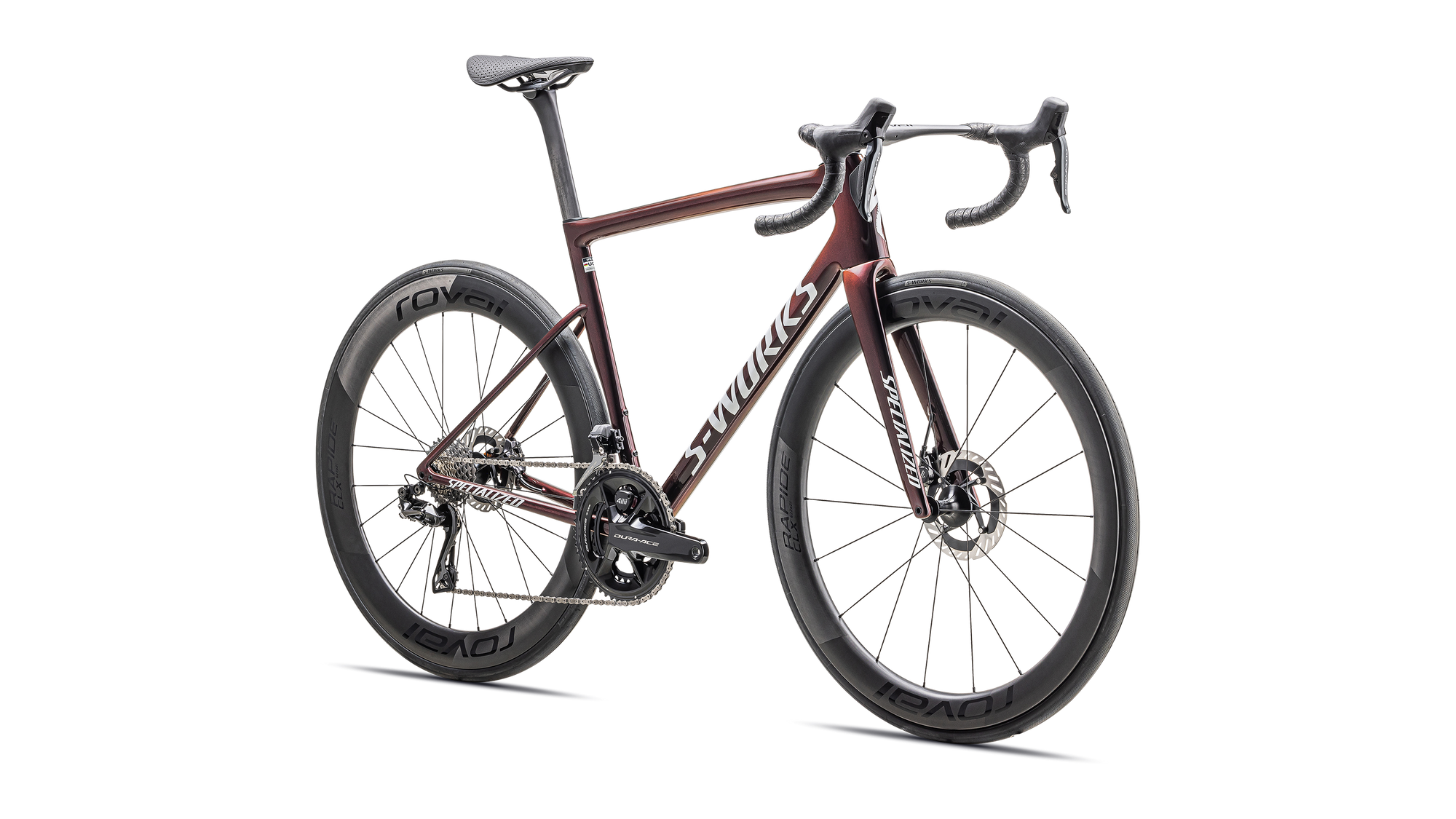 Specialized S-Works Tarmac SL8 - Shimano Dura-Ace Di2 - Gloss Solidity / Red To Black Pearl / Metallic White Silver