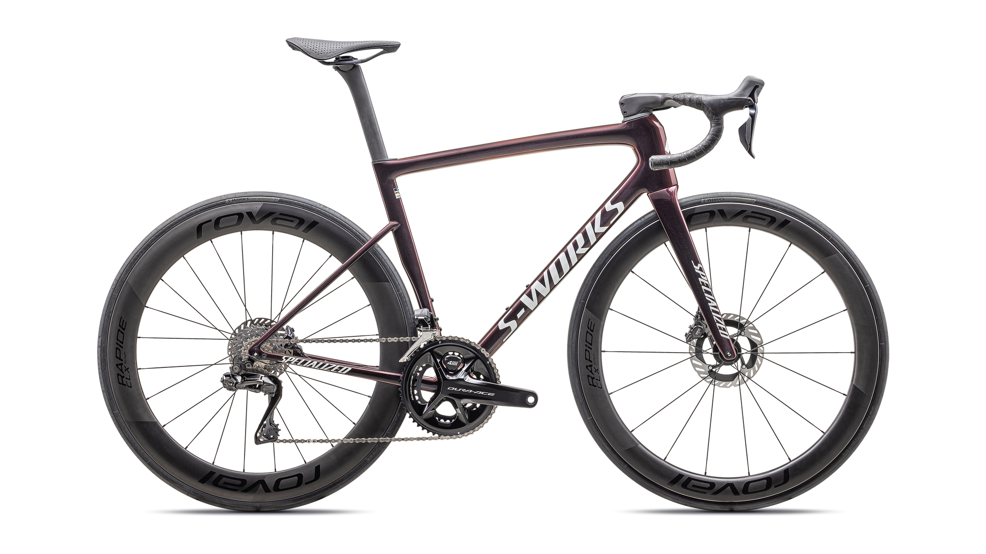 Specialized S-Works Tarmac SL8 - Shimano Dura-Ace Di2 - Gloss Solidity / Red To Black Pearl / Metallic White Silver