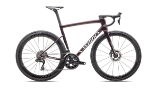 Specialized S-Works Tarmac SL8 - Shimano Dura-Ace Di2 - Gloss Solidity / Red To Black Pearl / Metallic White Silver
