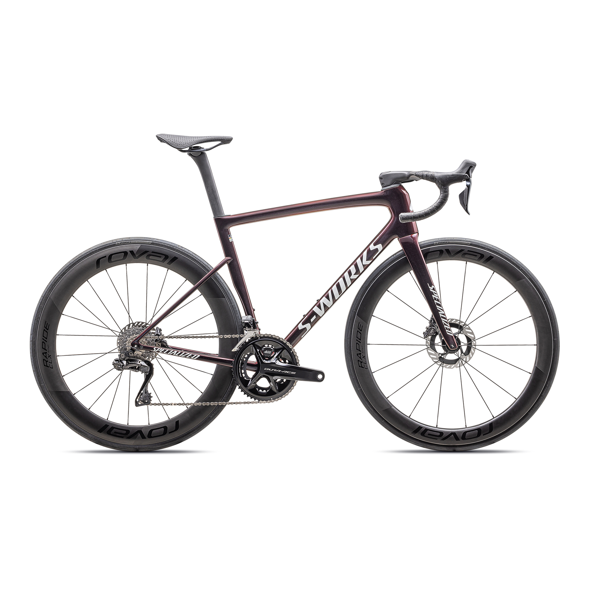 Specialized S-Works Tarmac SL8 - Shimano Dura-Ace Di2 - Gloss Solidity / Red To Black Pearl / Metallic White Silver