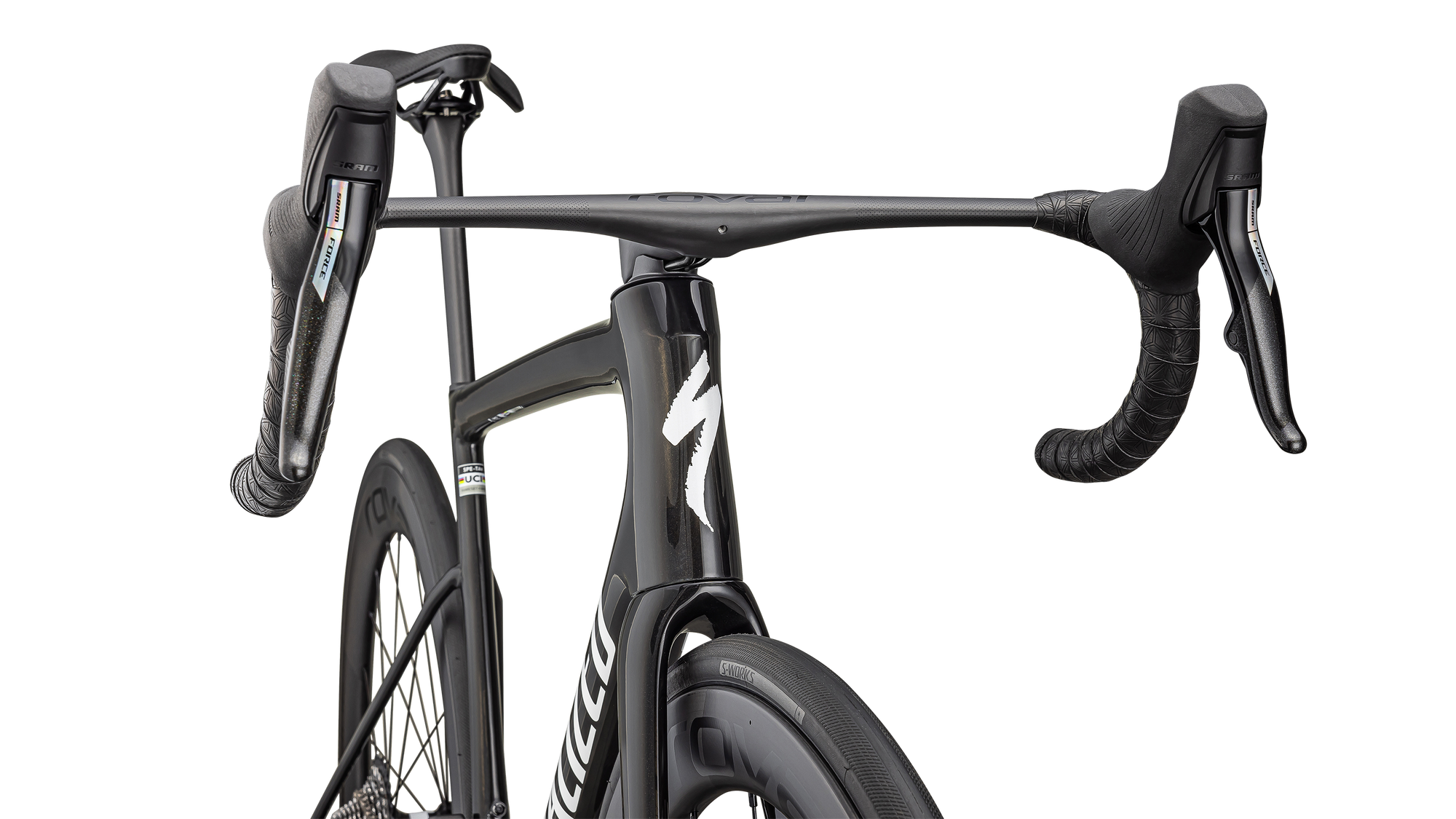 Specialized Tarmac SL8 Pro - SRAM Force eTAP AXS - Gloss Carbon / Metallic White Silver