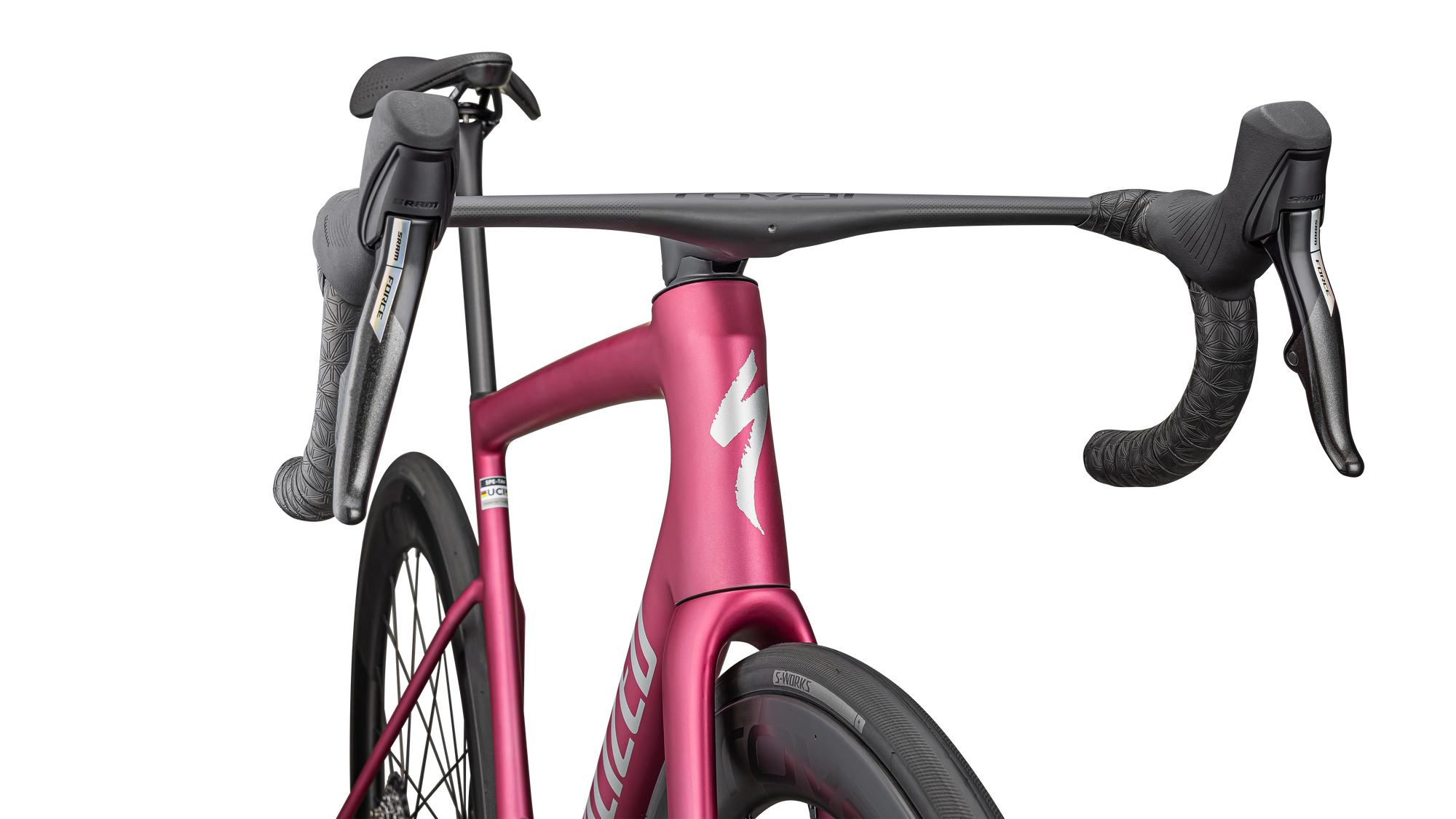 Specialized Tarmac SL8 Pro - SRAM Force eTAP AXS - Satin Pink Tint Over Silver Dust / Silver Dust