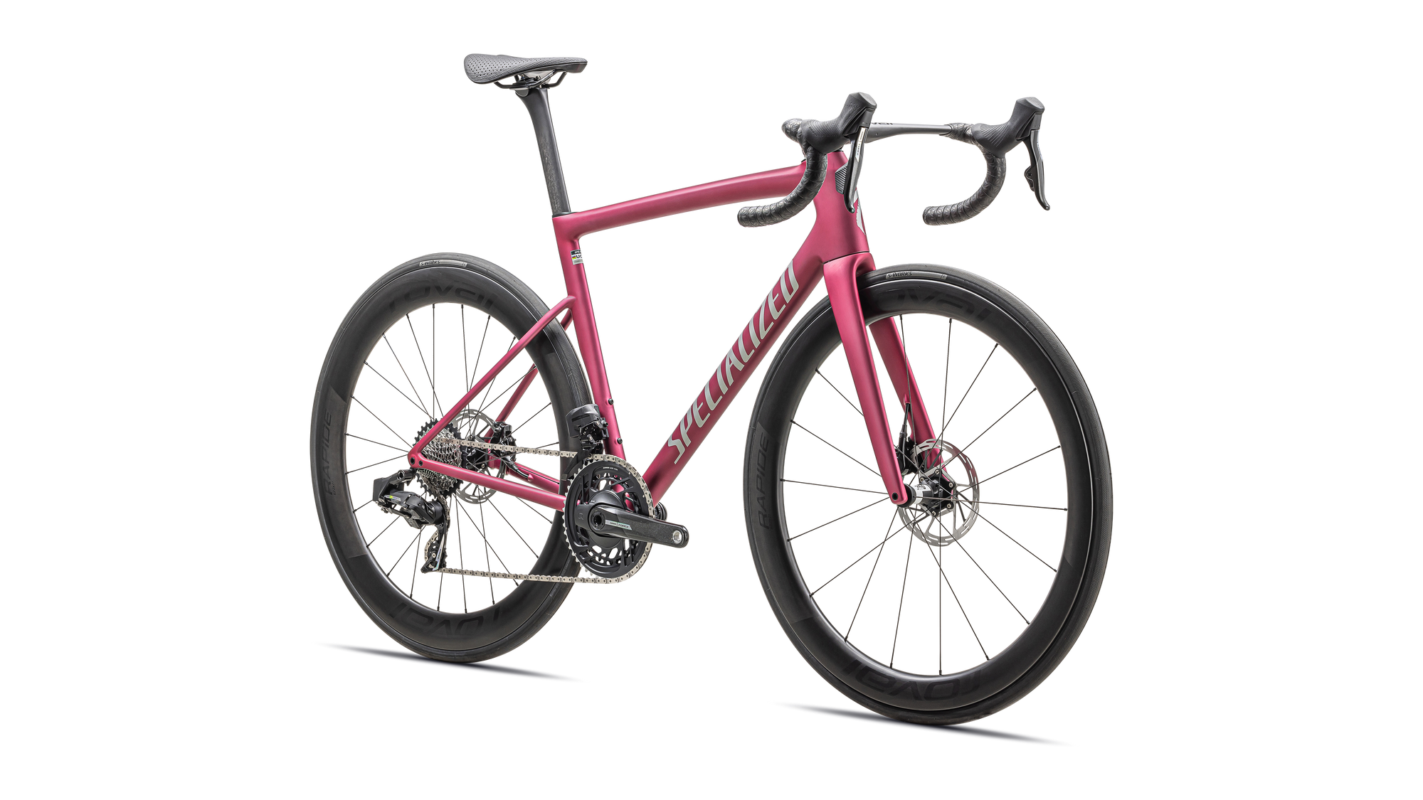 Specialized Tarmac SL8 Pro - SRAM Force eTAP AXS - Satin Pink Tint Over Silver Dust / Silver Dust