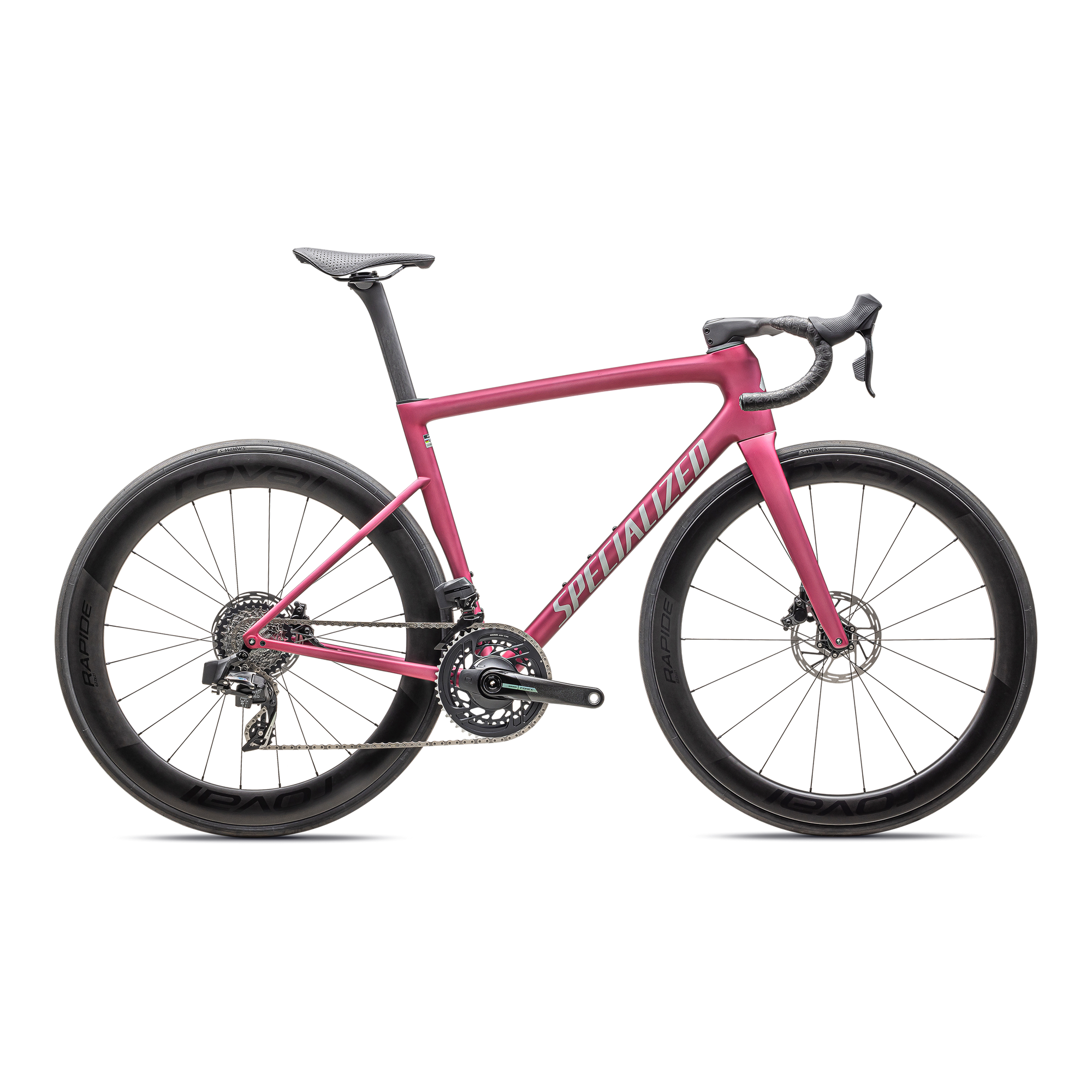 Specialized Tarmac SL8 Pro - SRAM Force eTAP AXS - Satin Pink Tint Over Silver Dust / Silver Dust