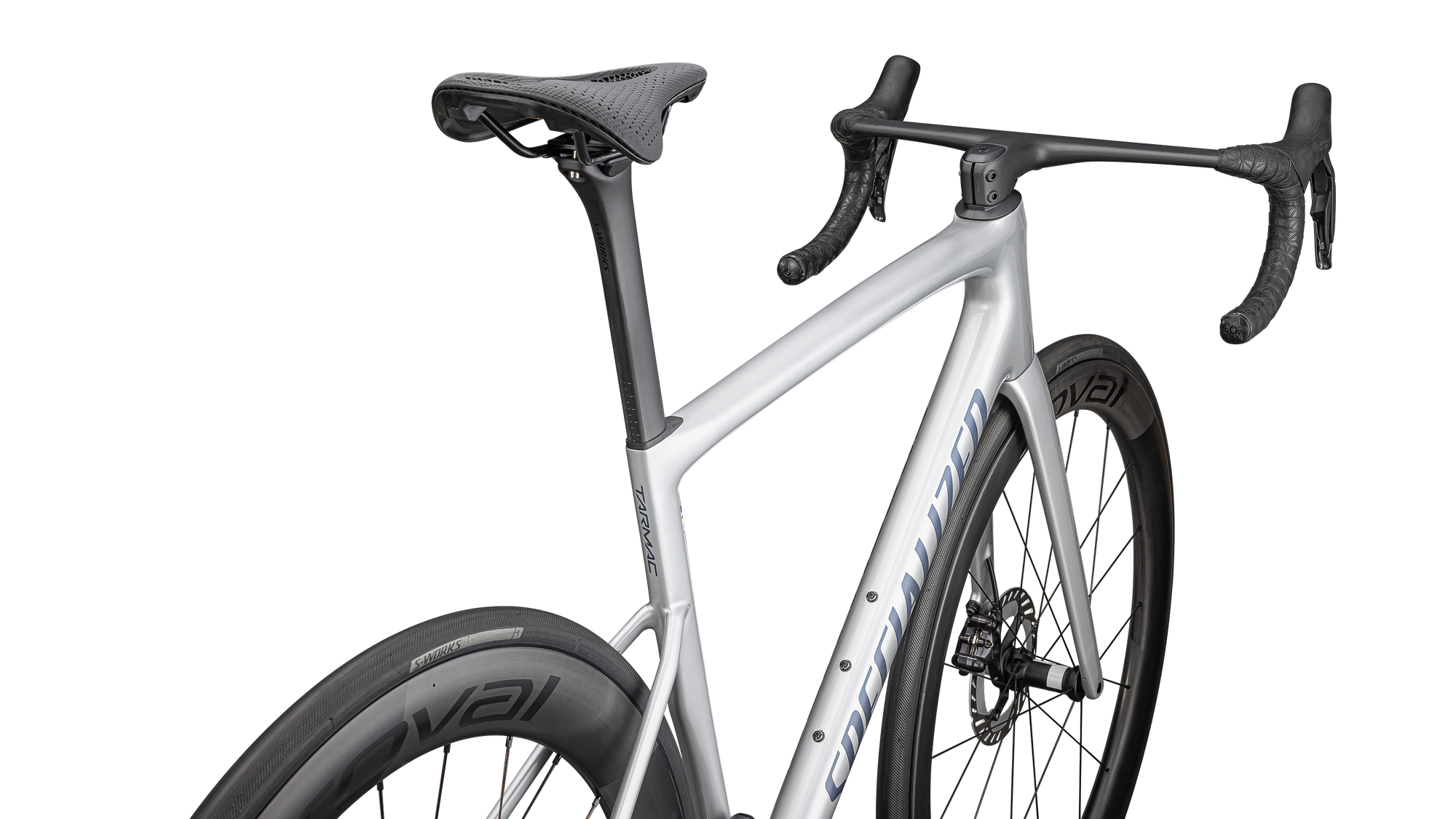 Specialized Tarmac SL8 Pro - Shimano Ultegra Di2 - Gloss Liquid Silver / Satin Blue Pearl Over Black Liquid Metal