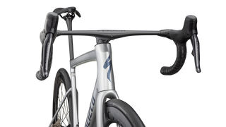 Specialized Tarmac SL8 Pro - Shimano Ultegra Di2 - Gloss Liquid Silver / Satin Blue Pearl Over Black Liquid Metal