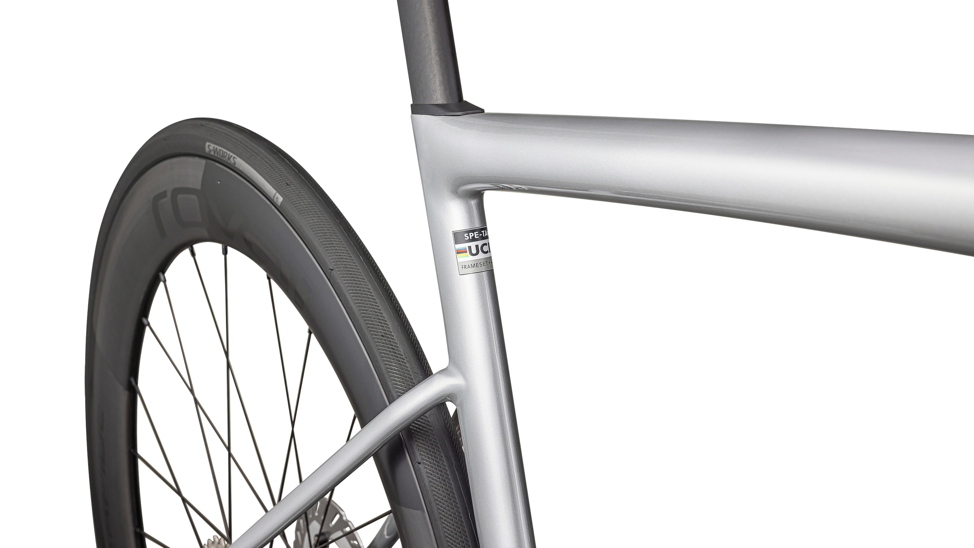 Specialized Tarmac SL8 Pro - Shimano Ultegra Di2 - Gloss Liquid Silver / Satin Blue Pearl Over Black Liquid Metal