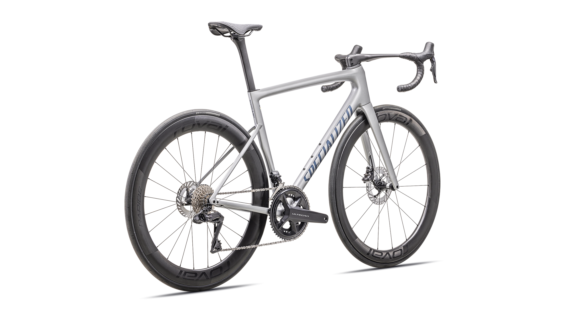 Specialized Tarmac SL8 Pro - Shimano Ultegra Di2 - Gloss Liquid Silver / Satin Blue Pearl Over Black Liquid Metal
