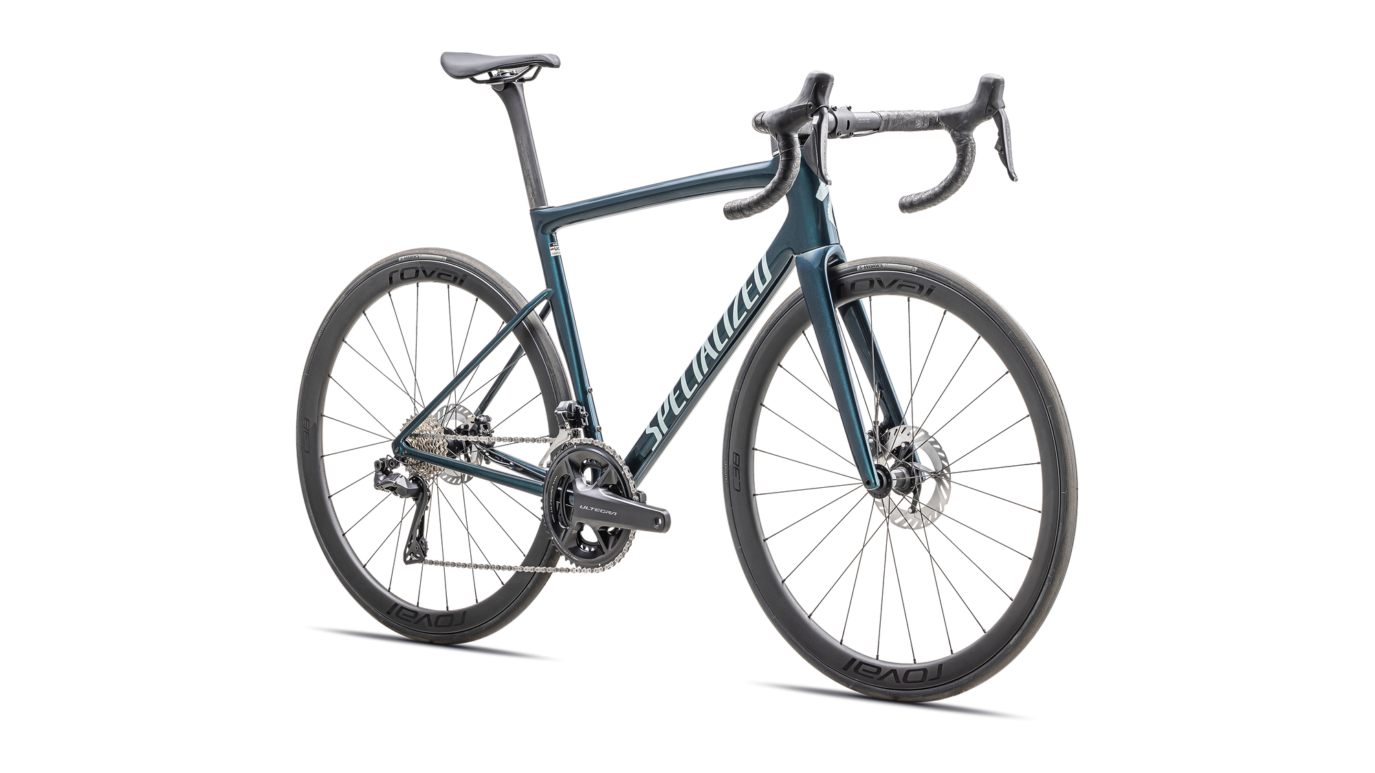 Specialized Tarmac SL8 Expert - Shimano Ultegra Di2 - Gloss Deep Lake Metallic / Green Pearl Over Seafoam