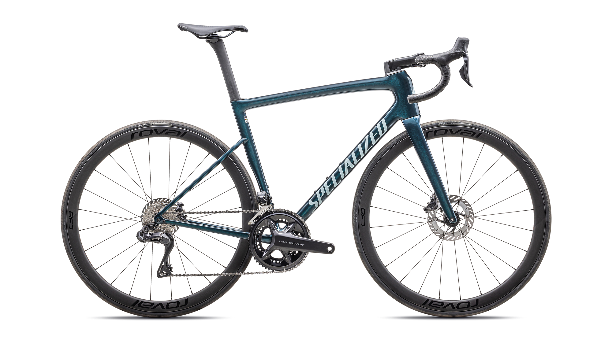 Specialized Tarmac SL8 Expert - Shimano Ultegra Di2 - Gloss Deep Lake Metallic / Green Pearl Over Seafoam