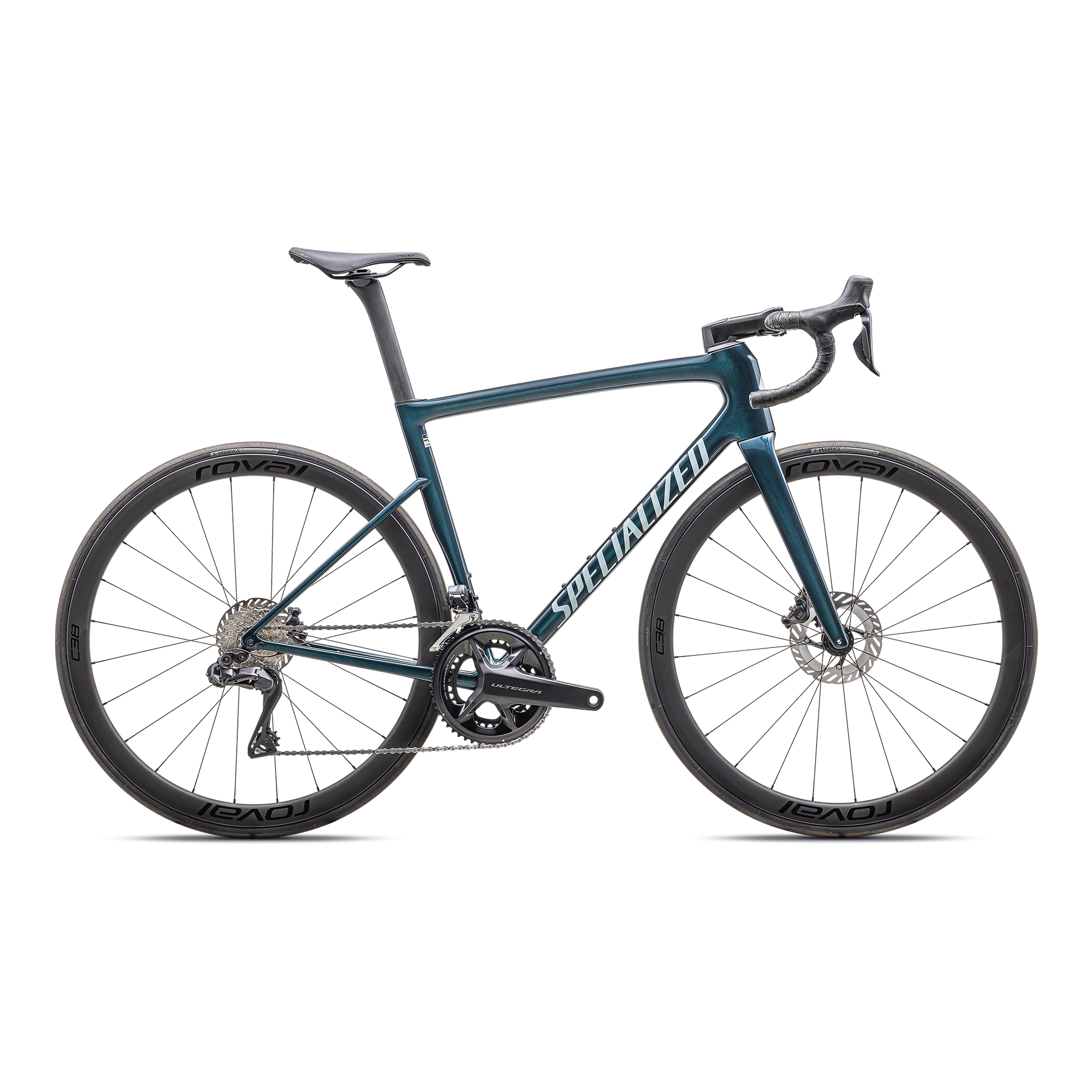 Specialized Tarmac SL8 Expert - Shimano Ultegra Di2 - Gloss Deep Lake Metallic / Green Pearl Over Seafoam