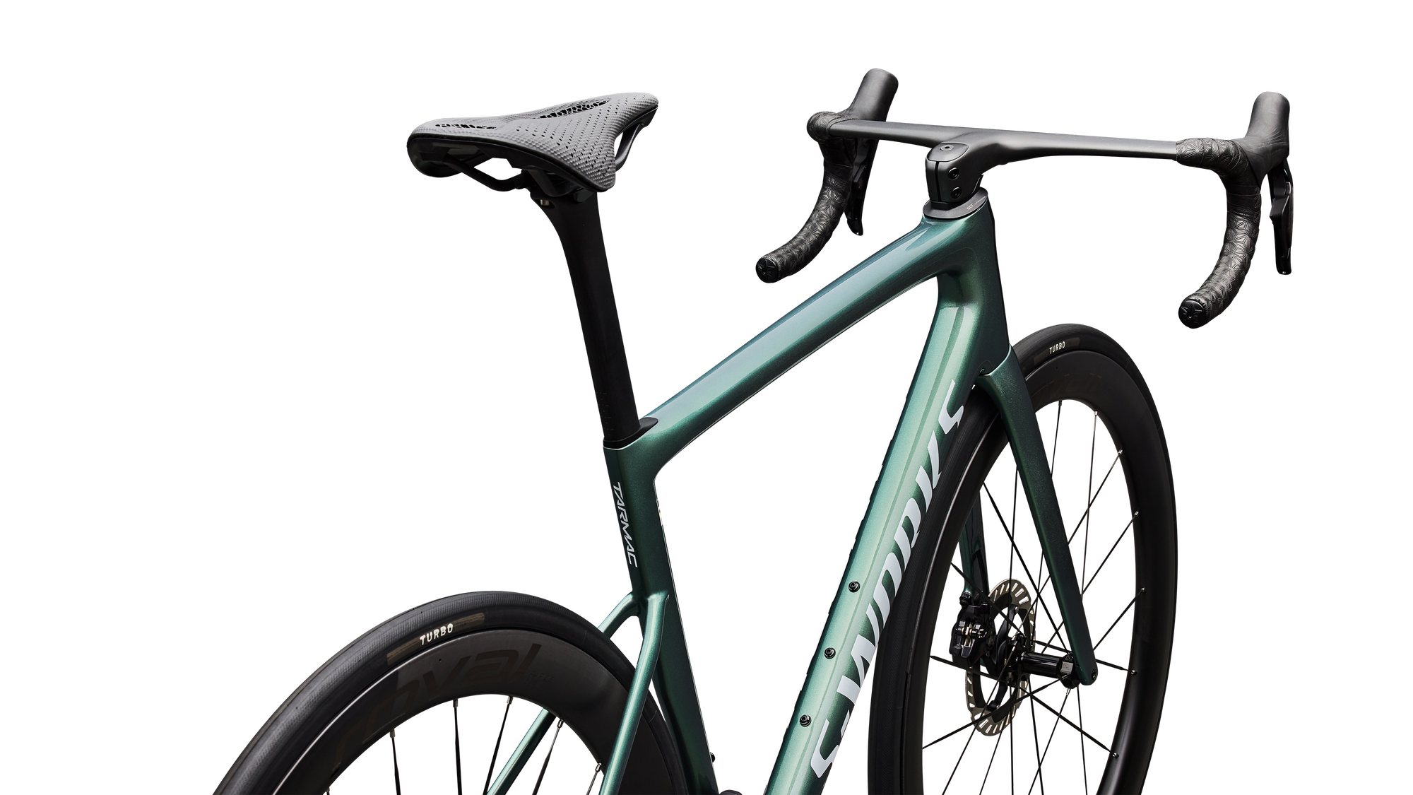 Specialized S-Works Tarmac SL8 - Shimano Dura-Ace Di2 - Gloss Premium Fjord Metallic / White Metallic Silver