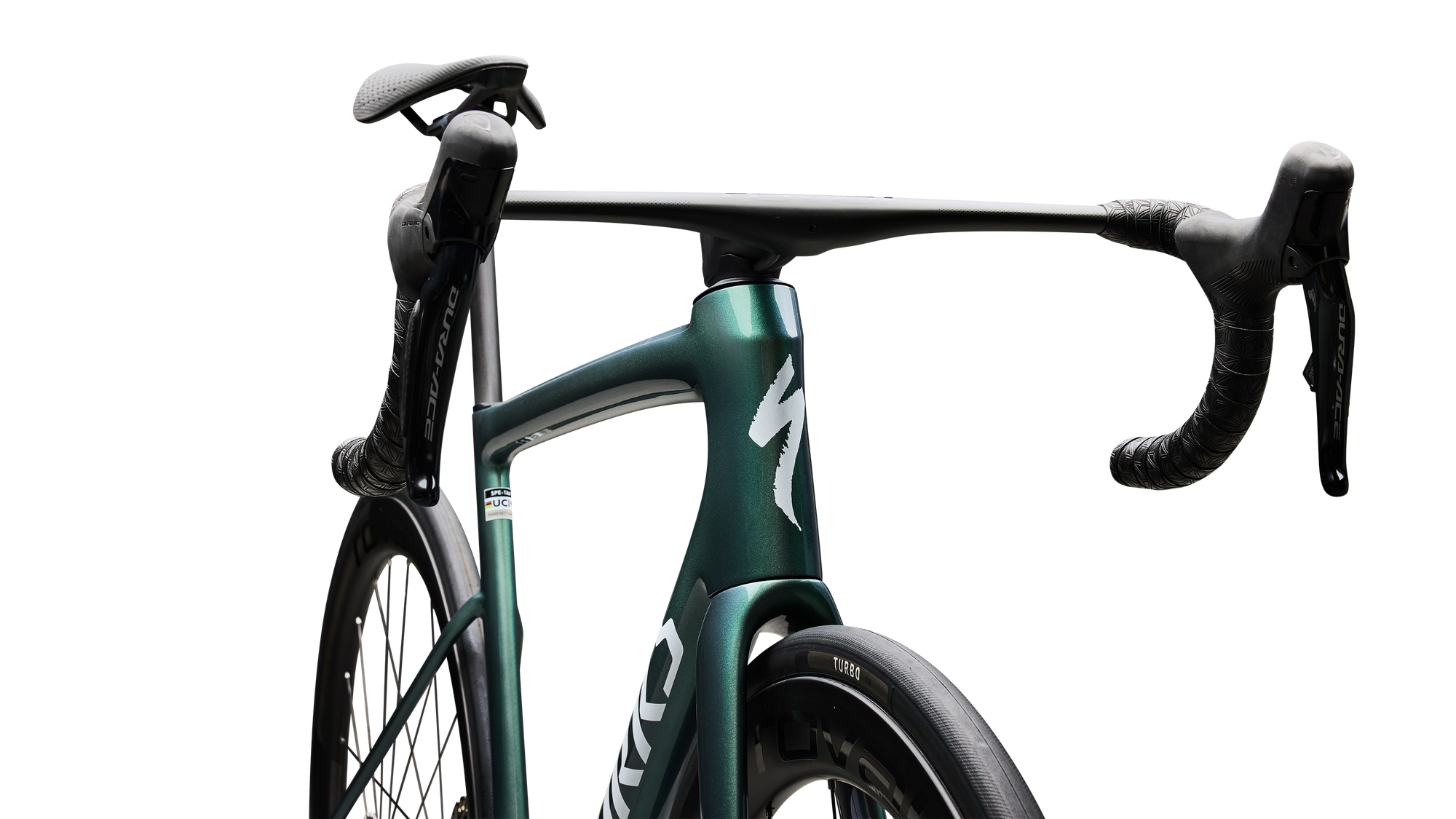 Specialized S-Works Tarmac SL8 - Shimano Dura-Ace Di2 - Gloss Premium Fjord Metallic / White Metallic Silver