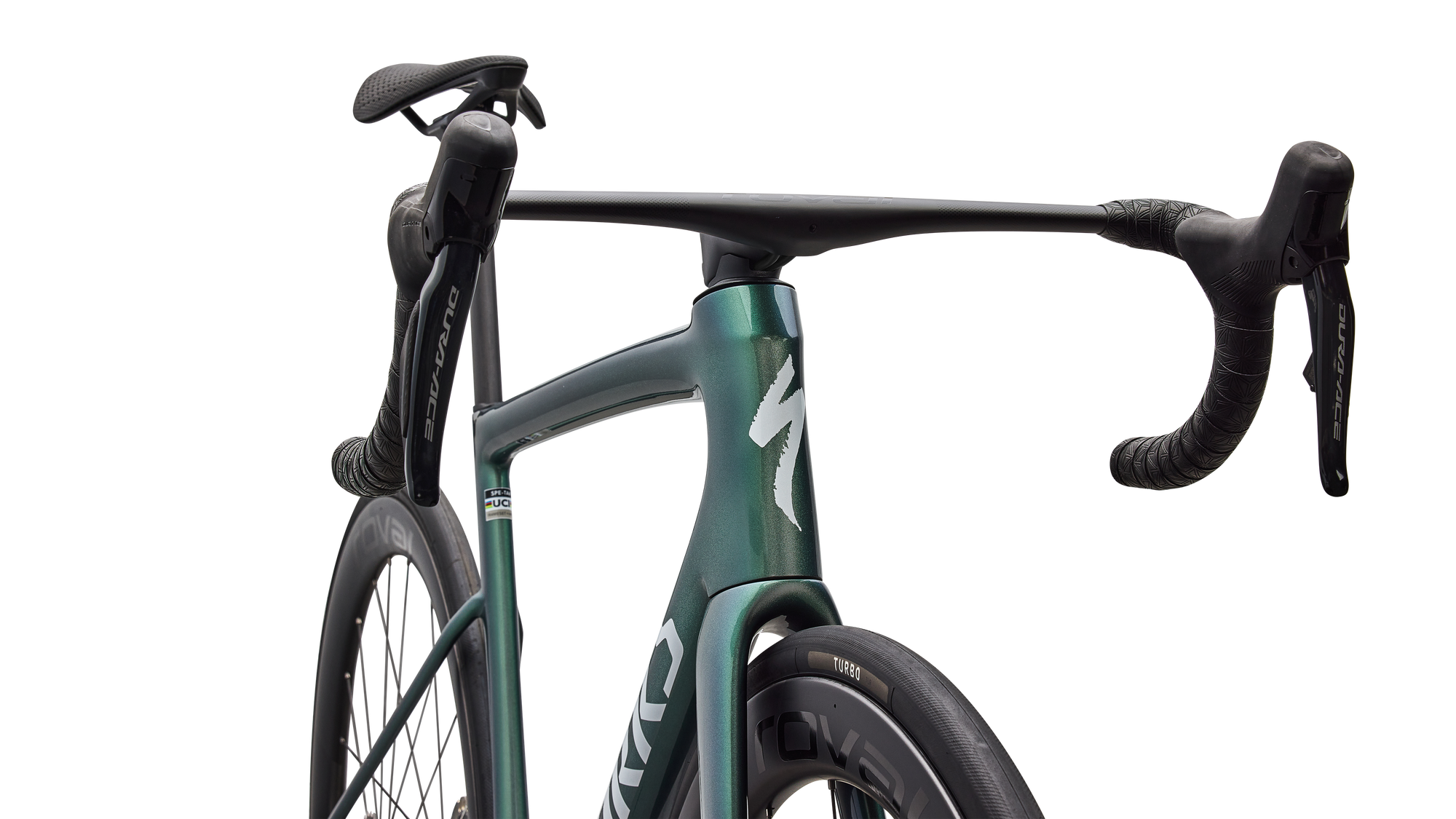 Specialized S-Works Tarmac SL8 - Shimano Dura-Ace Di2 - Gloss Premium Fjord Metallic / White Metallic Silver