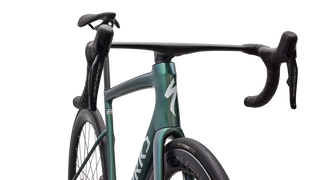 Specialized S-Works Tarmac SL8 - Shimano Dura-Ace Di2 - Gloss Premium Fjord Metallic / White Metallic Silver