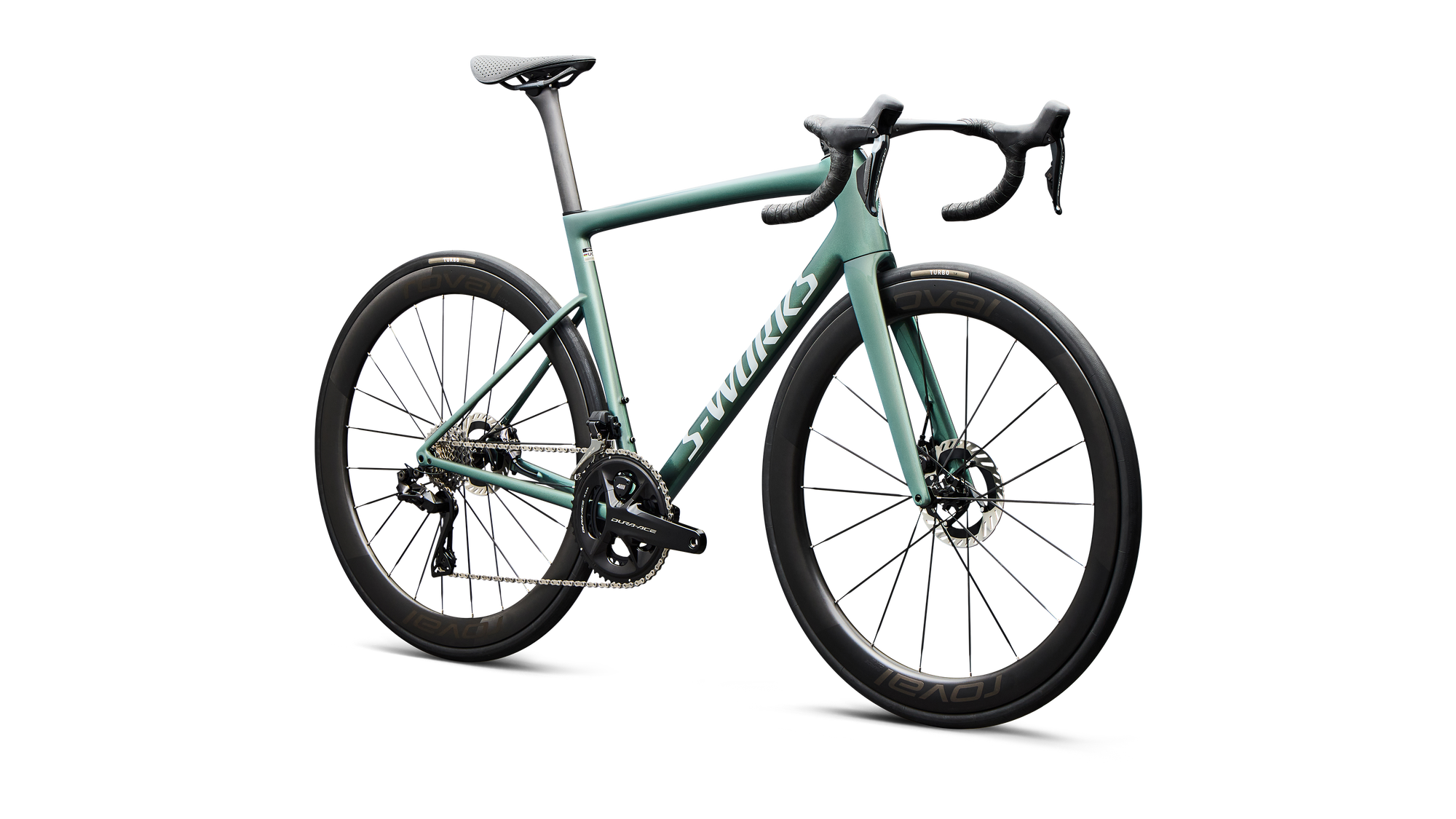Specialized S-Works Tarmac SL8 - Shimano Dura-Ace Di2 - Gloss Premium Fjord Metallic / White Metallic Silver