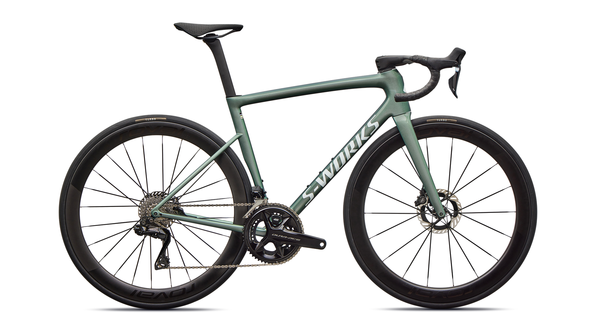 Specialized S-Works Tarmac SL8 - Shimano Dura-Ace Di2 - Gloss Premium Fjord Metallic / White Metallic Silver