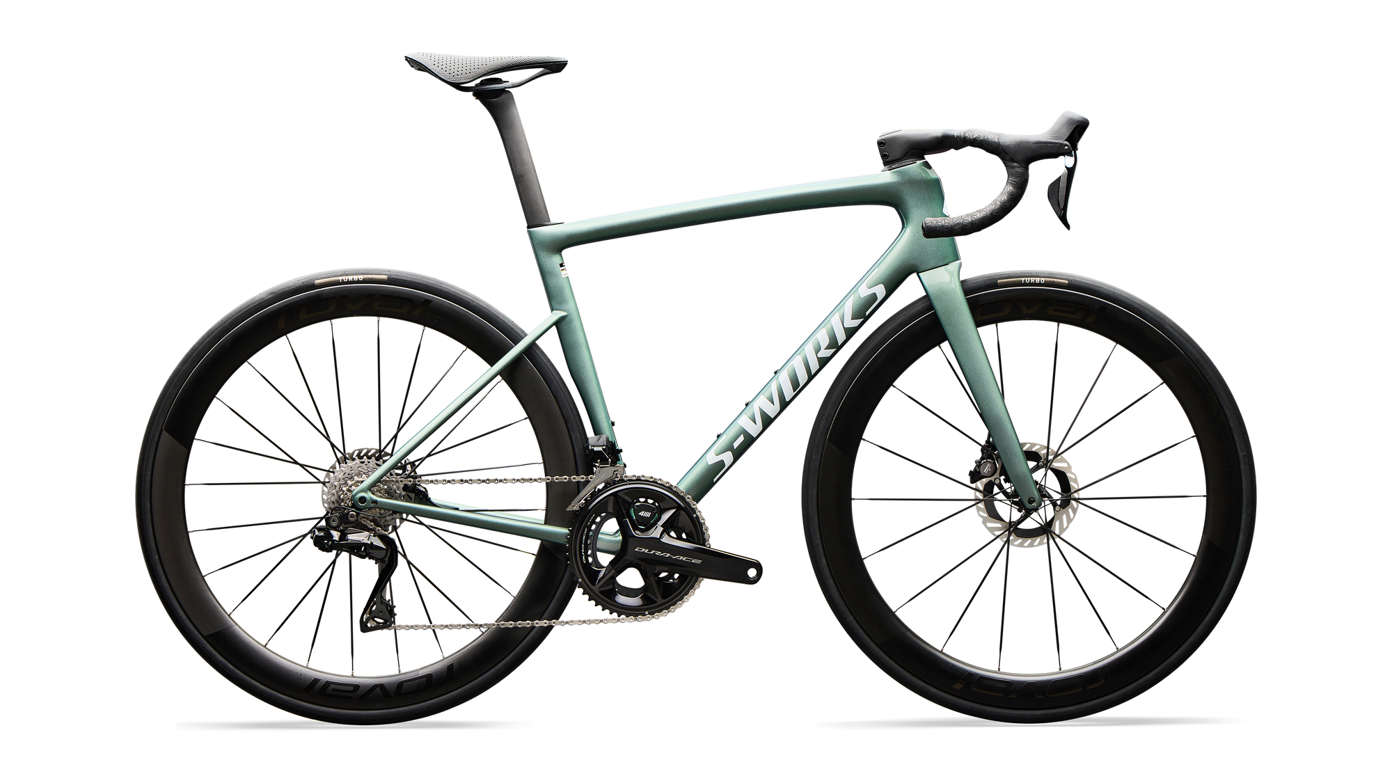Specialized S-Works Tarmac SL8 - Shimano Dura-Ace Di2 - Gloss Premium Fjord Metallic / White Metallic Silver