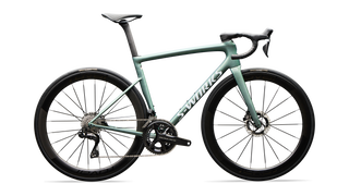 Specialized S-Works Tarmac SL8 - Shimano Dura-Ace Di2 - Gloss Premium Fjord Metallic / White Metallic Silver