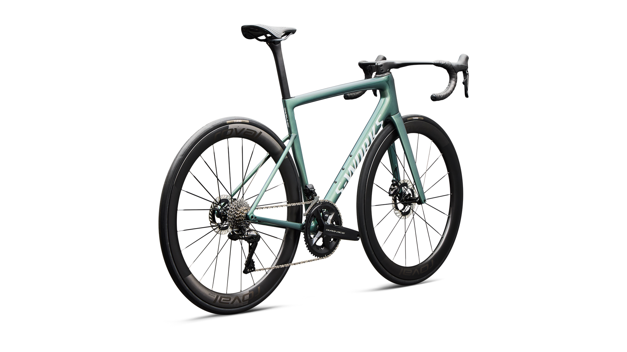Specialized S-Works Tarmac SL8 - Shimano Dura-Ace Di2 - Gloss Premium Fjord Metallic / White Metallic Silver