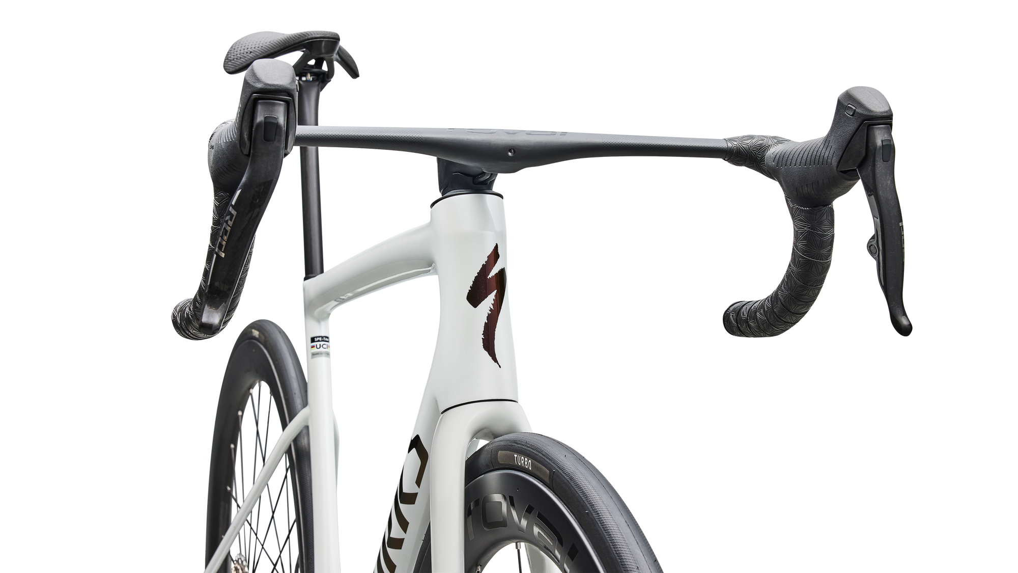 Specialized S-Works Tarmac SL8 - SRAM RED AXS - Gloss Metallic White Silver / Pearl / Black
