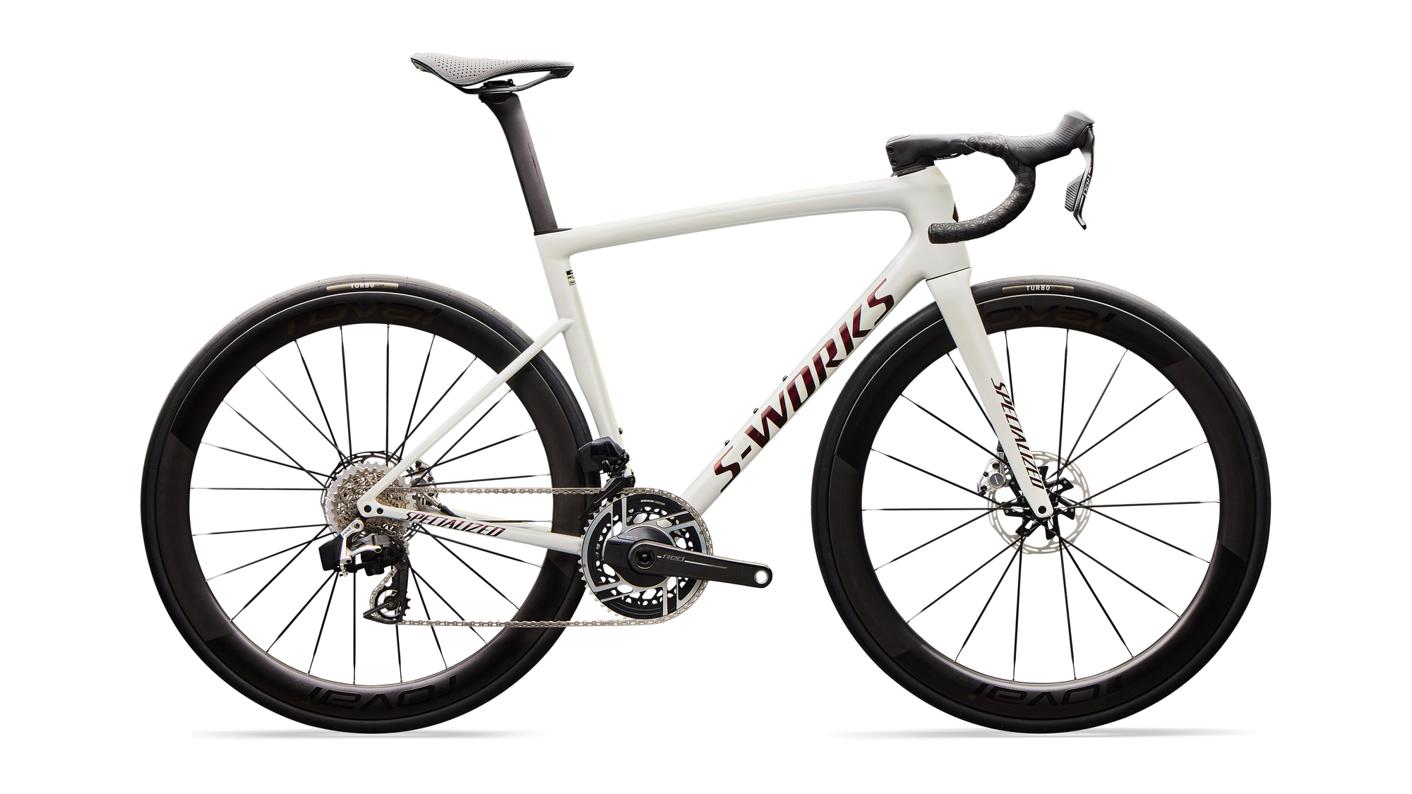 Specialized S-Works Tarmac SL8 - SRAM RED AXS - Gloss Metallic White Silver / Pearl / Black
